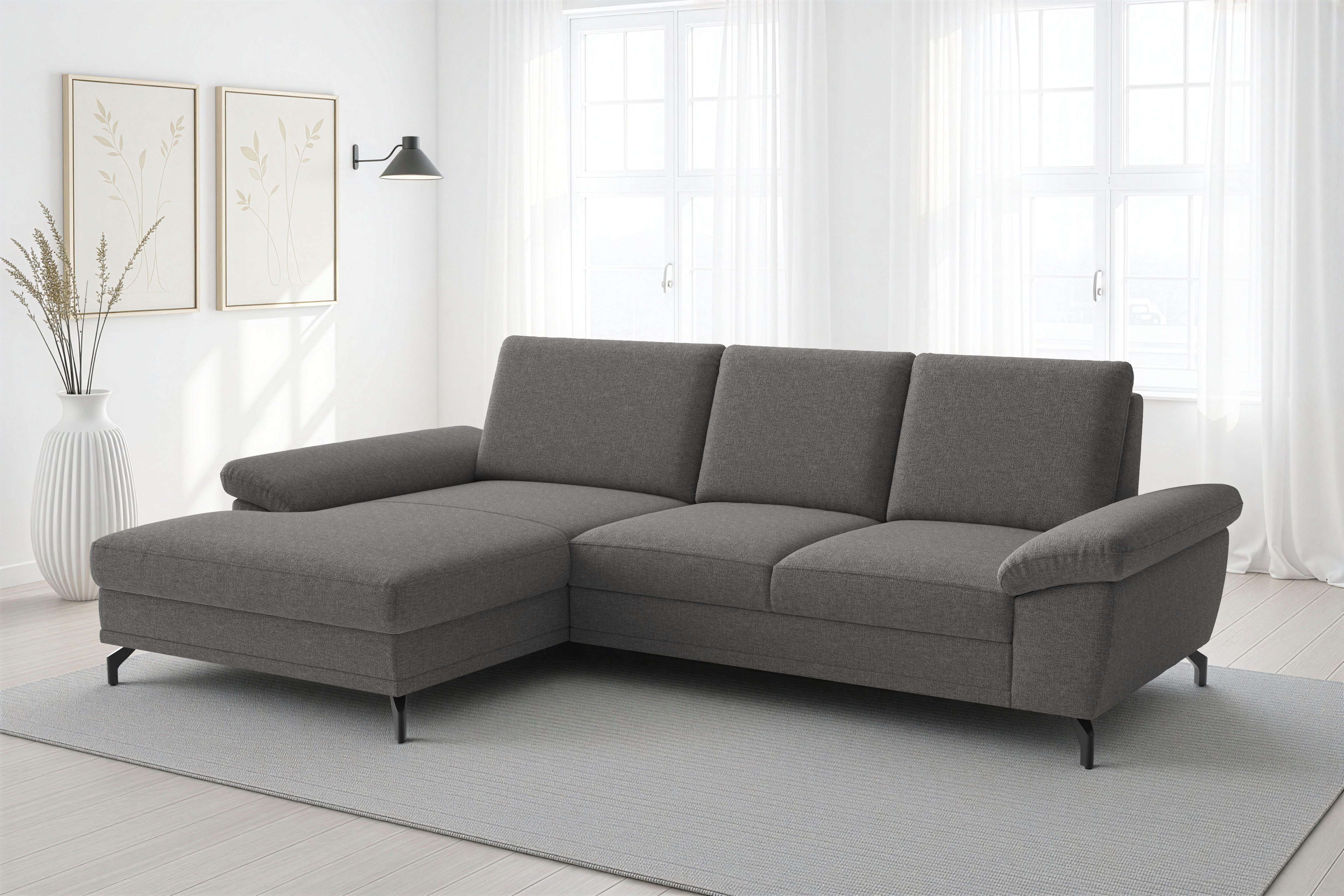 Ecksofa Chelsea L-Form, B: 264 cm, mit Armteil-& Sitztiefenverstellung