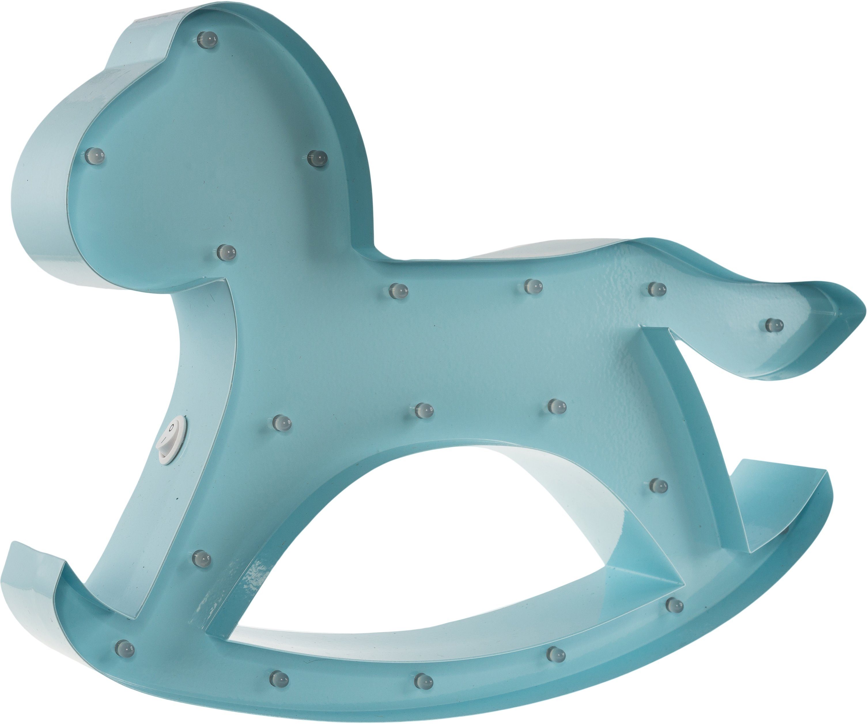 MARQUEE LIGHTS LED Dekolicht Hobbyhorse, LED fest integriert, Warmweiß, Wandlampe, Tischlampe Schaukelpferd 19 Leuchtmittel - 31x22 cm