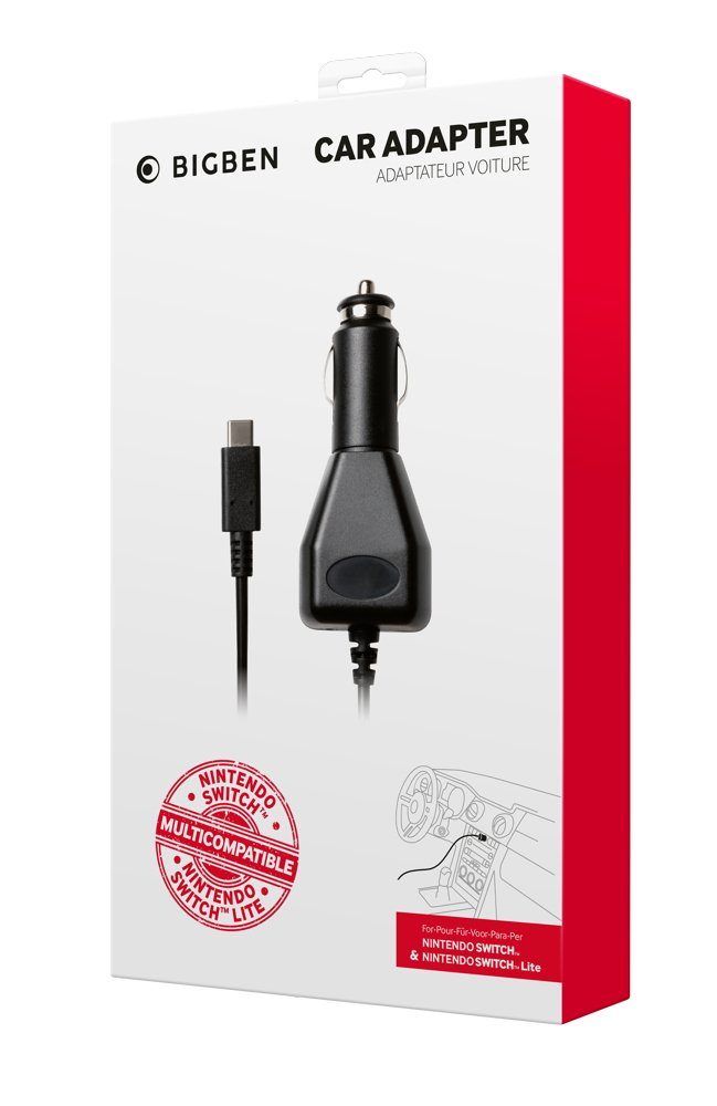 BigBen für Nintendo Switch / Lite / OLED Ladegerät KFZ-Adapter V2 BB357172 Zubehör Nintendo