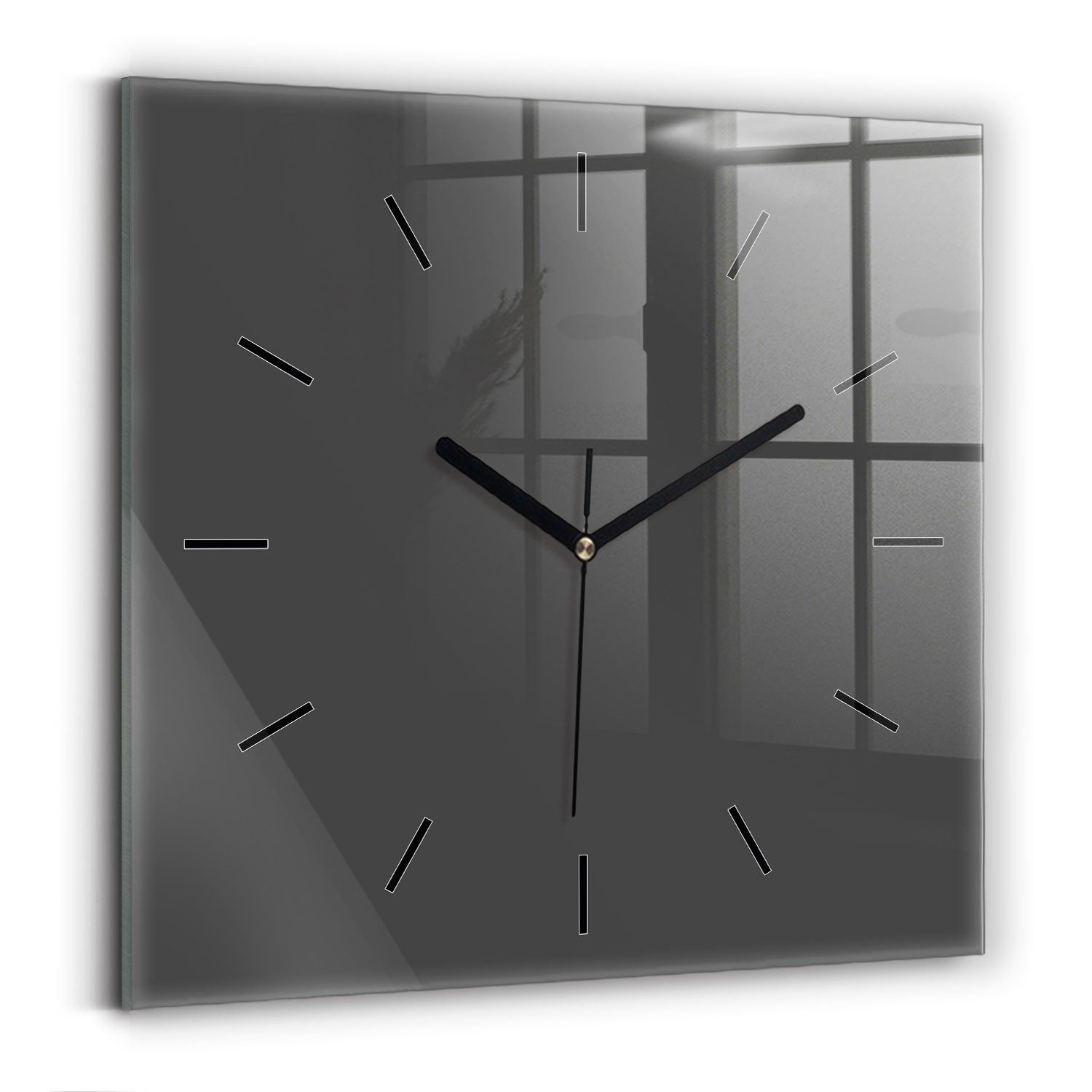 Tulup Wanduhr Glasuhr Modernistische Glaswanduhr 30x30cm Uhr aus gehärtetem günstig online kaufen