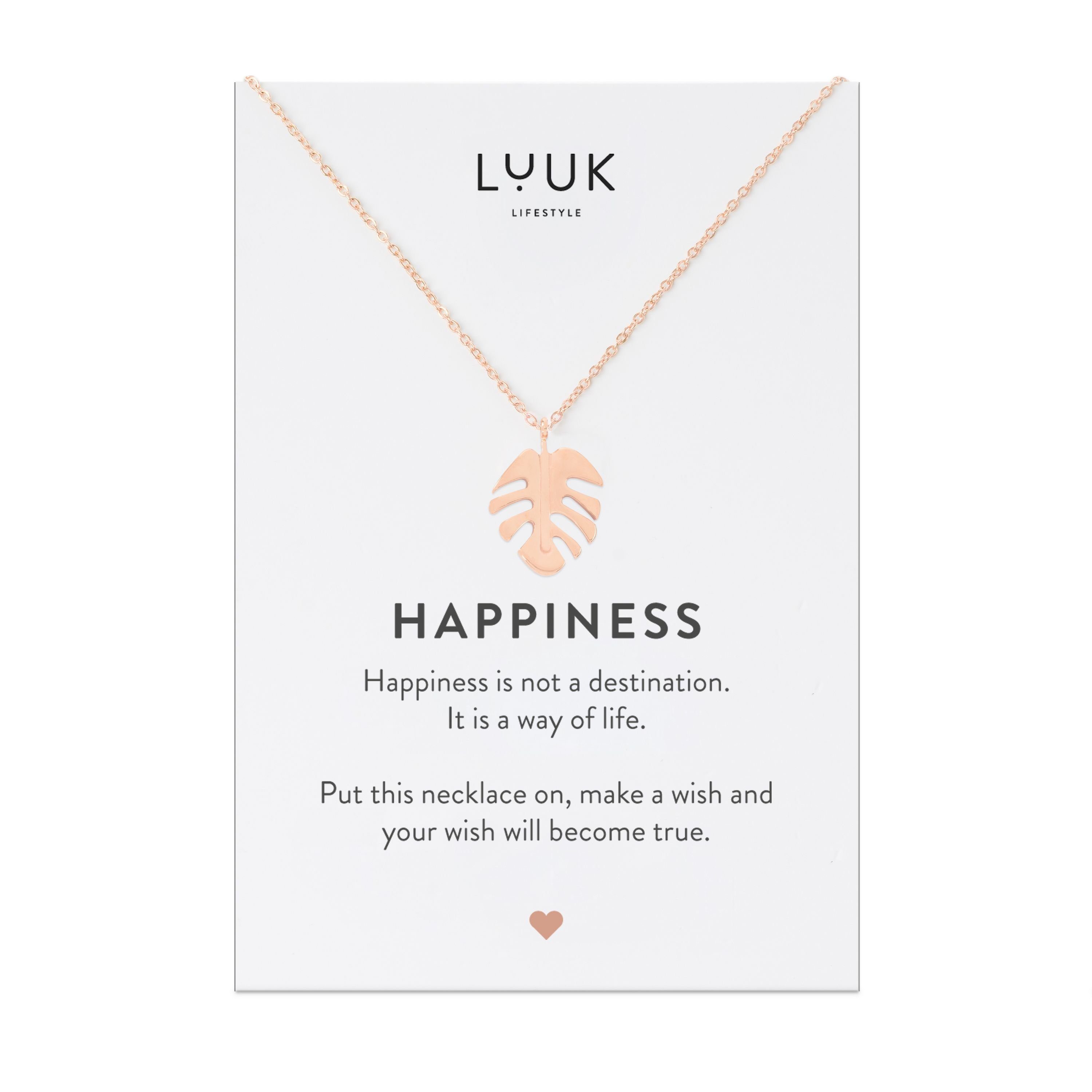 LUUK LIFESTYLE Kette mit Anhänger Monstera, günstig online kaufen