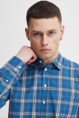 Blend Langarmhemd Kariertes Holzfäller Hemd Basic Freizeit Shirt aus Baumwolle 5088 in Blau