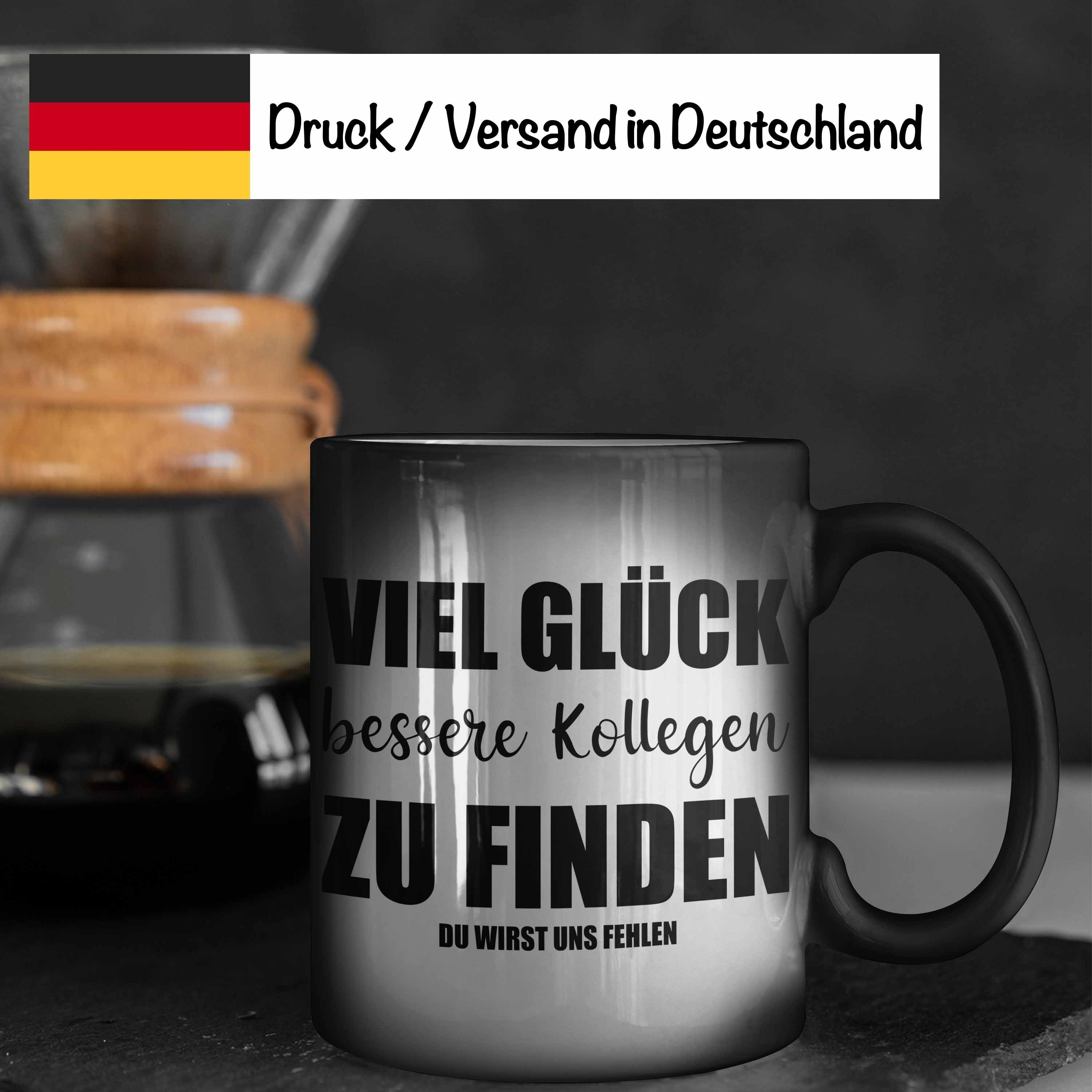 Trendation Tasse Jobwechsel Kollegin Zaubertasse Viel Geschenk Trendation Sprüche Glück, Abschiedsgeschenk - - Kollege Farbwechsel Lustig