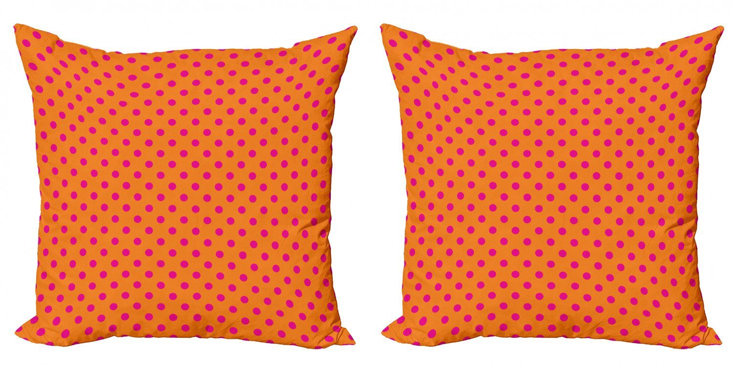 Kissenbezüge Modern Accent Doppelseitiger Digitaldruck, Abakuhaus (2 Stück), Orange und Rosa Abstrakte Tupfen