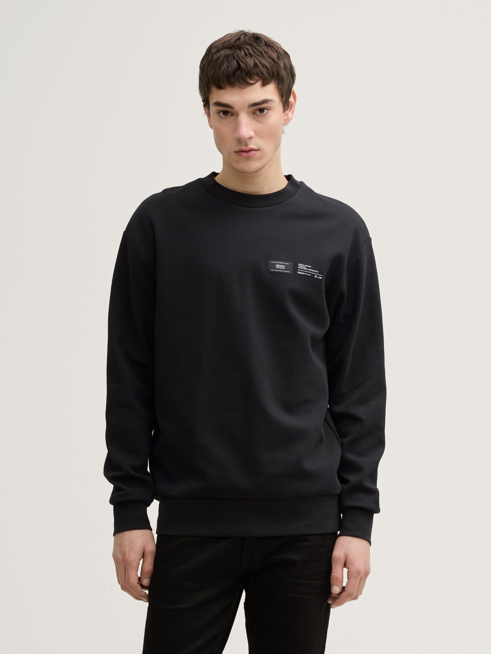 Sweatshirt Sweatshirt mit Logo-Label