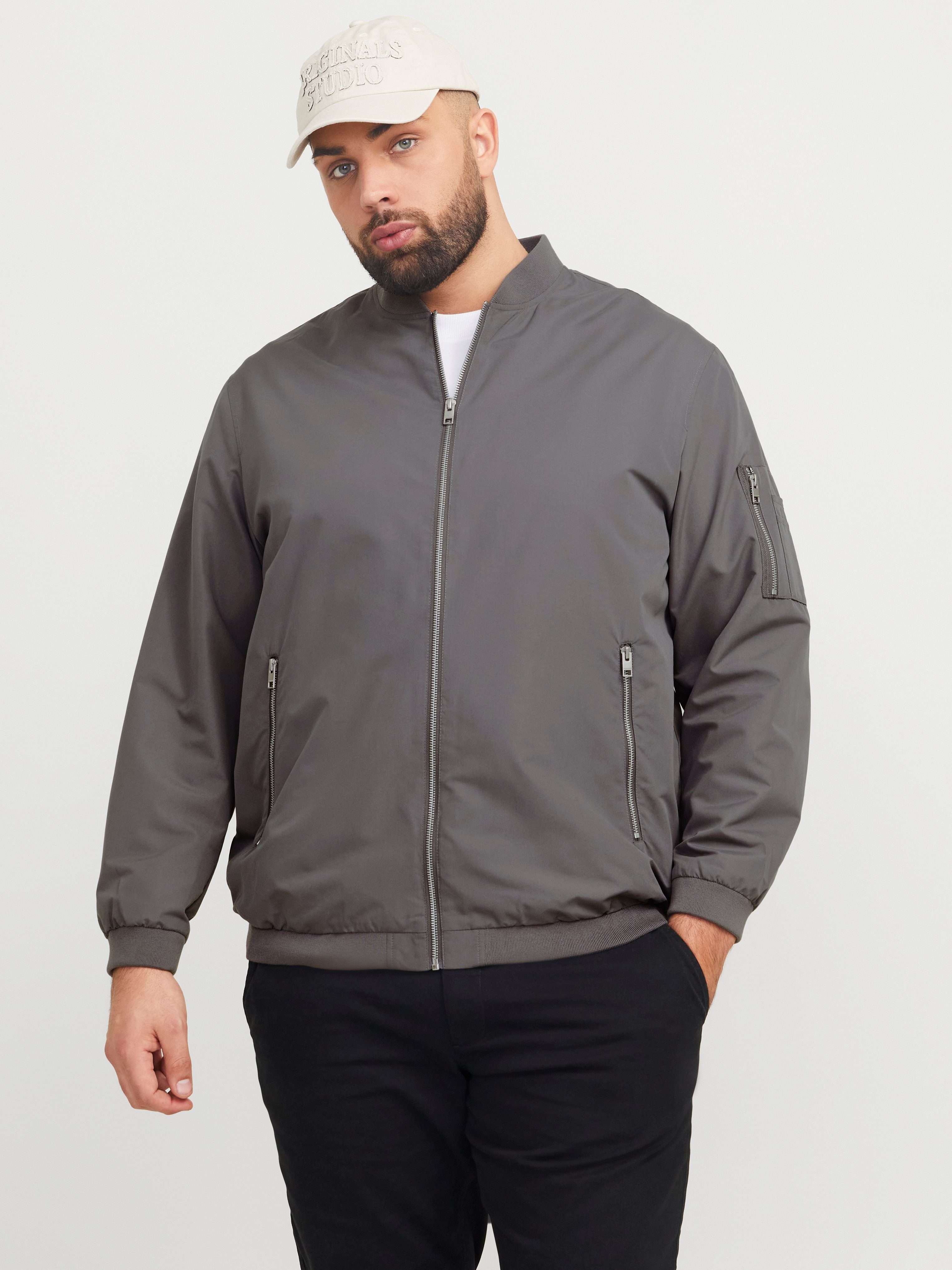 Jack & Jones PlusSize Bomberjacke JJERUSH BOMBER NOOS PLS mit Reißverschlusstaschen