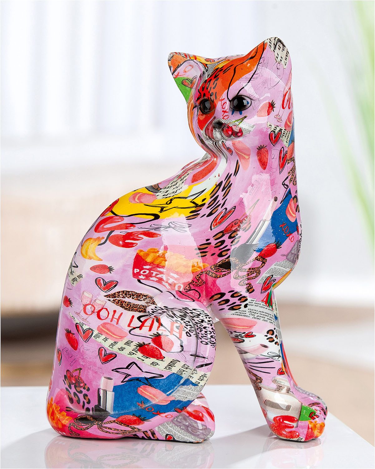 GILDE Skulptur Figur Katze OOH LALA