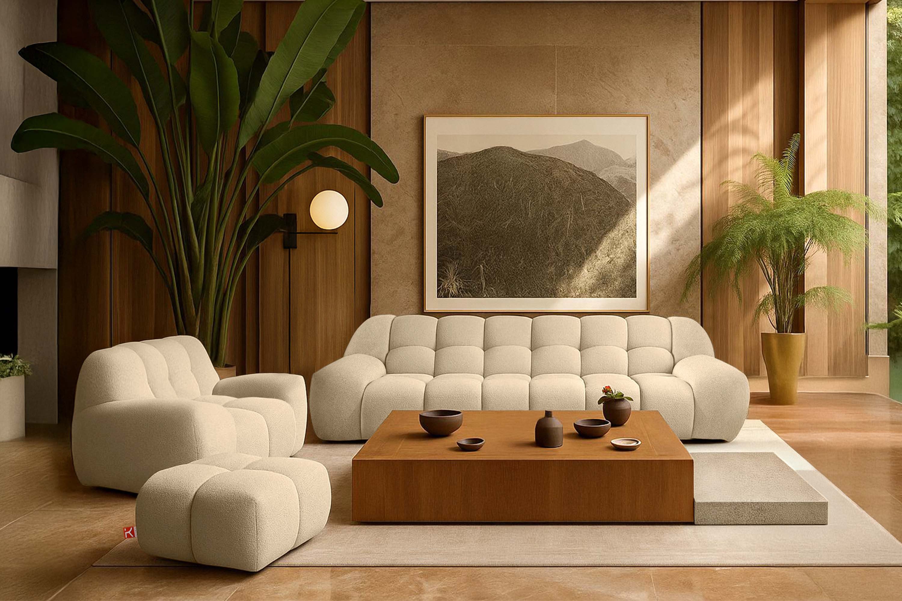 KONSIMO® Polstergarnitur VENA Couchgarnitur, Japandi, Premiumqualität günstig online kaufen