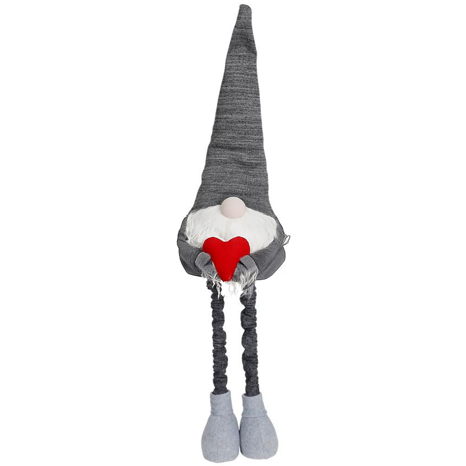 BURI Dekofigur Deko-Wichtel mit Mütze und Teleskopbeinen 84cm Weihnachtswic günstig online kaufen