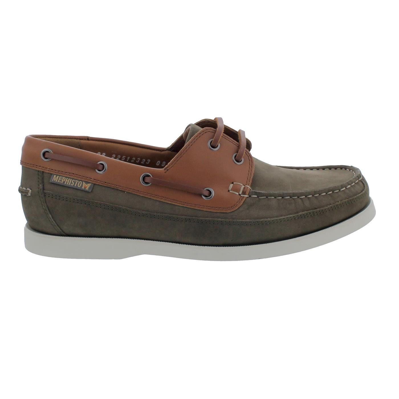 Mephisto Mephisto Boating Bootsschuh, Nubuk- / Glattleder komb., Loden (grün), Bootsschuh