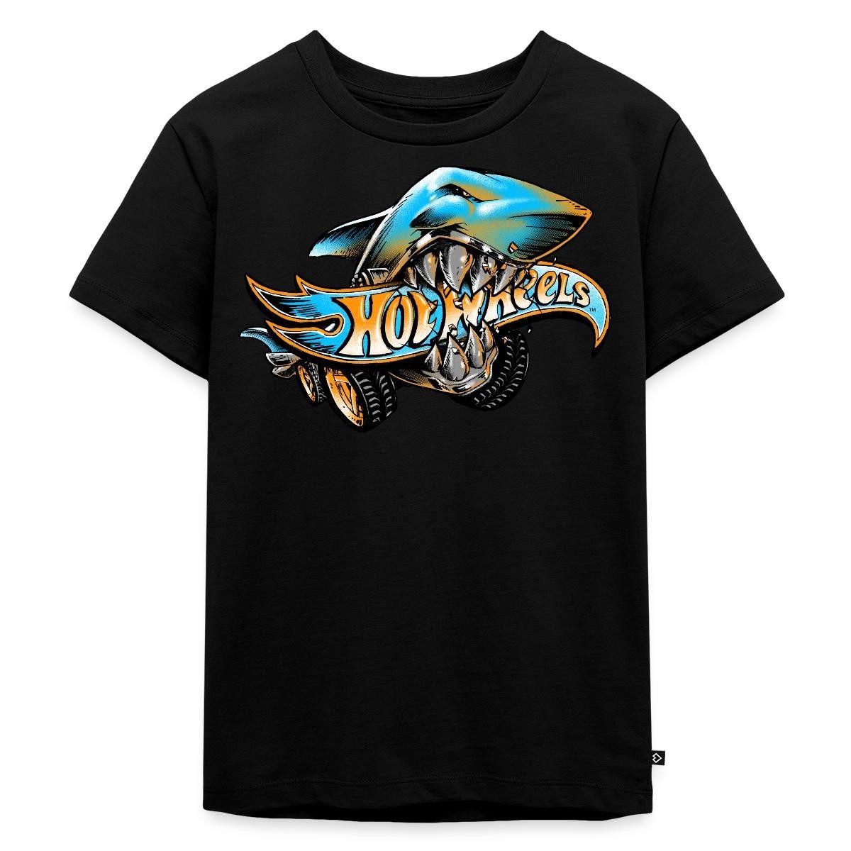 T-Shirt Hot Wheels Logo Mit Hai Kinder Premium T-Shirt