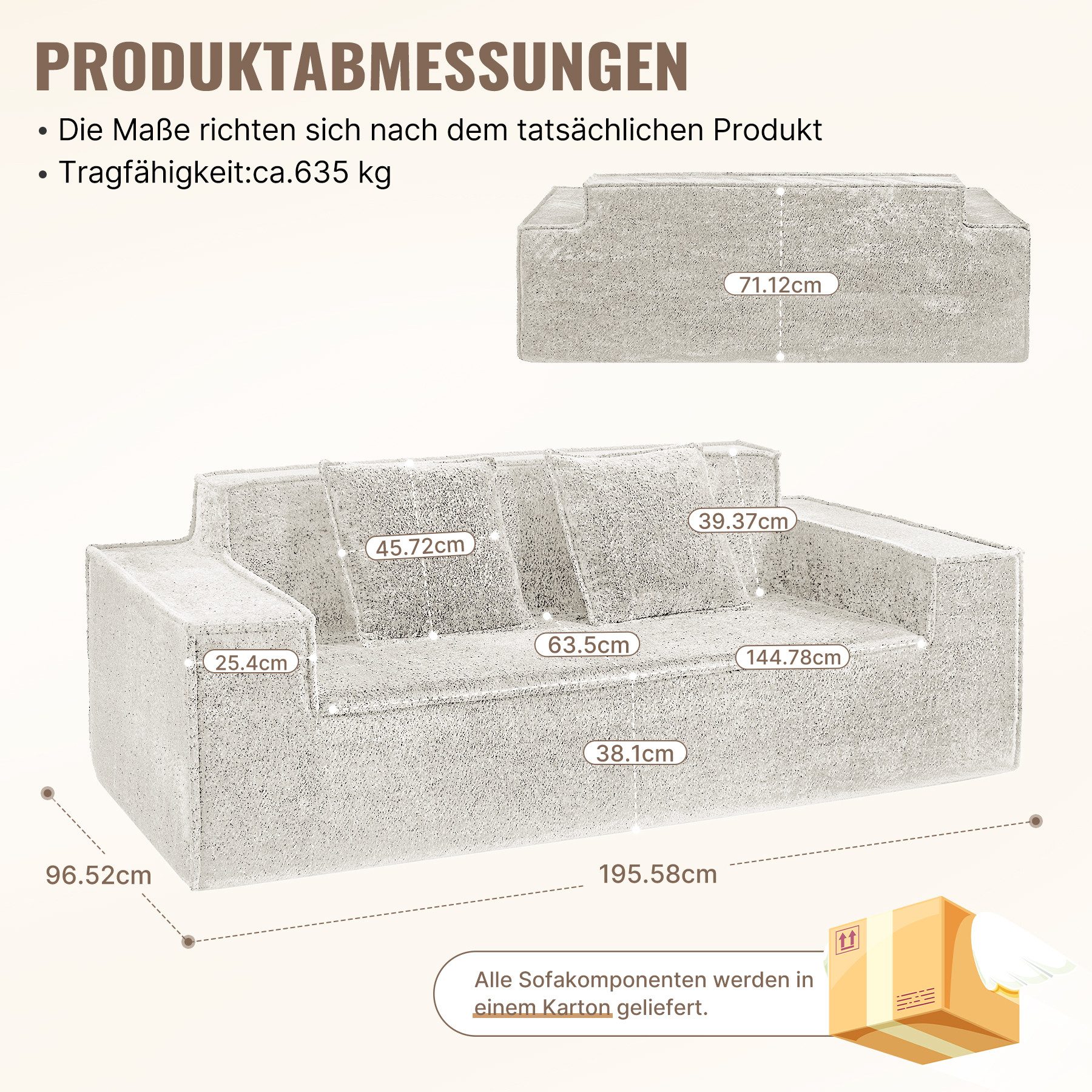 HawthyHome Sofa 2-3 Sitzer Cloud Sofa günstig online kaufen