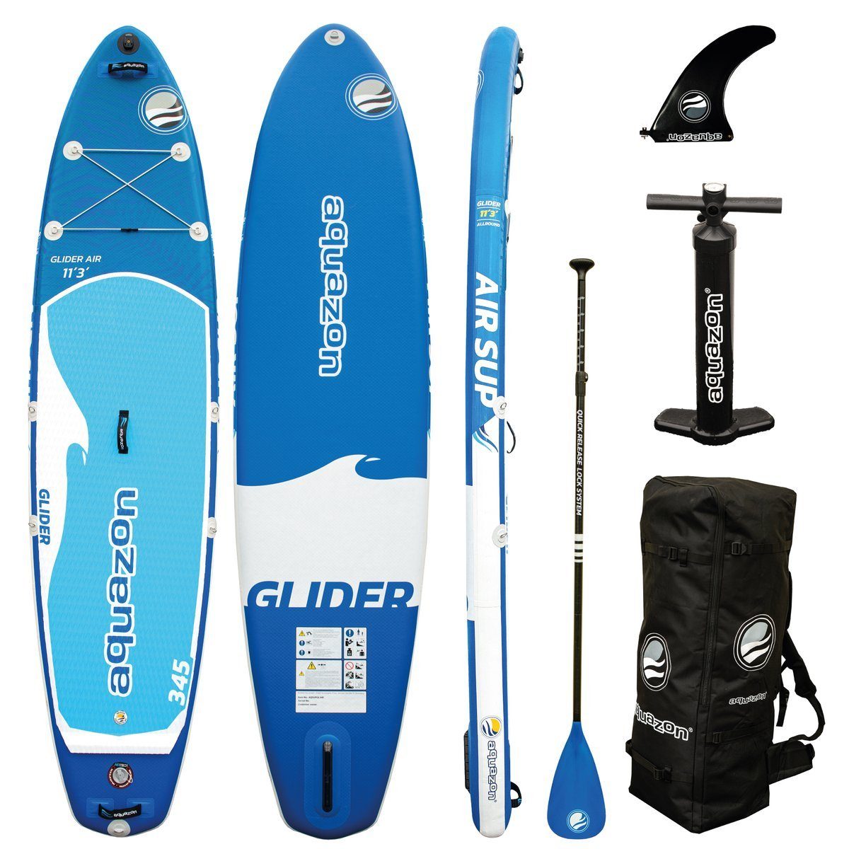 AQUAZON Inflatable SUPBoard SUP Stand up Paddling Board GLIDER AIR 345