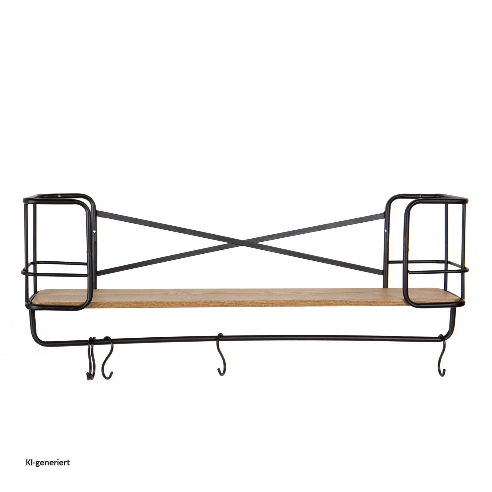 HTI-Line Wandregal Wandregal Cora, Stück 1-tlg., Garderobe Industrial Design