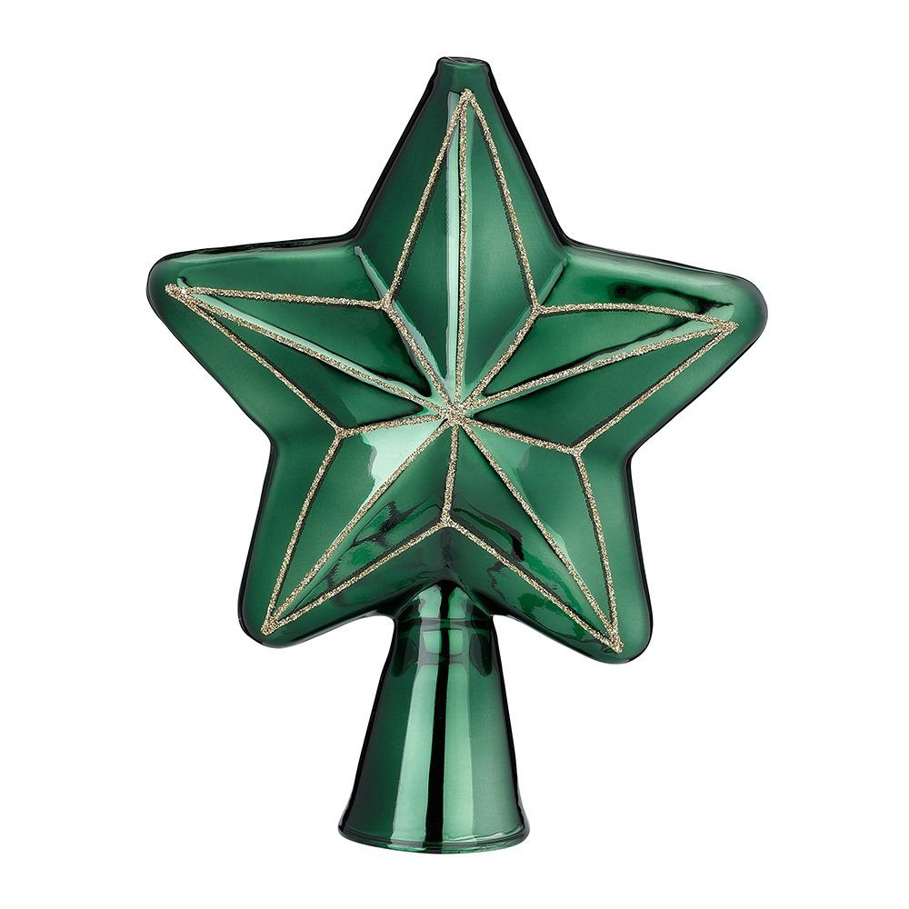MAGIC by Inge Christbaumspitze, Christbaumspitze Stern Glas 17cm Golden