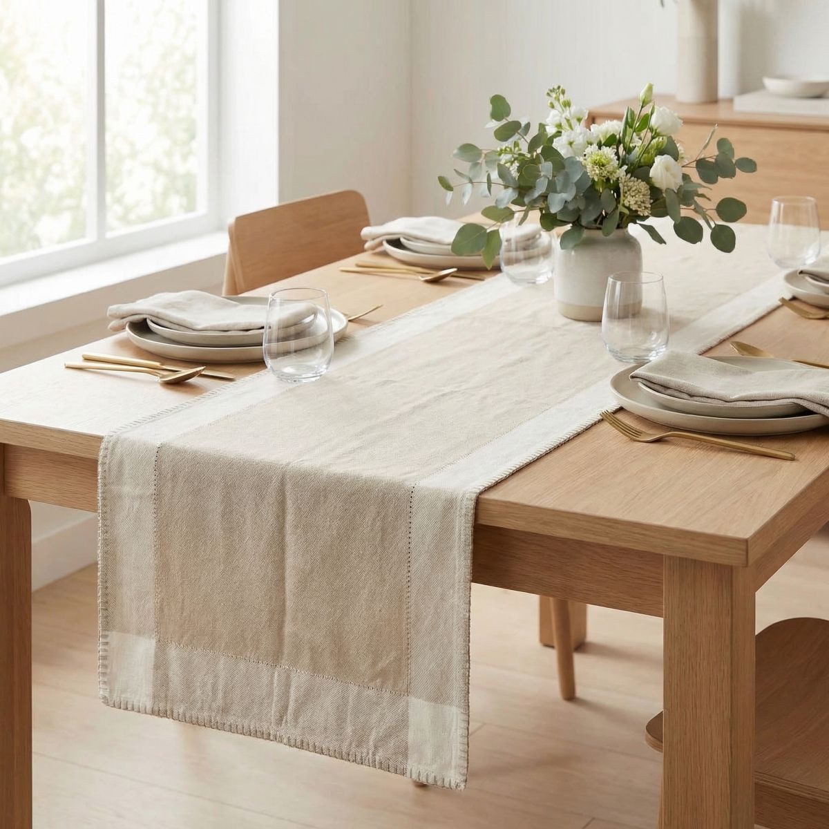 OTTO home Tischläufer Tischläufer beigetöne 45x150cm (1-tlg) – Bild 5 von 5