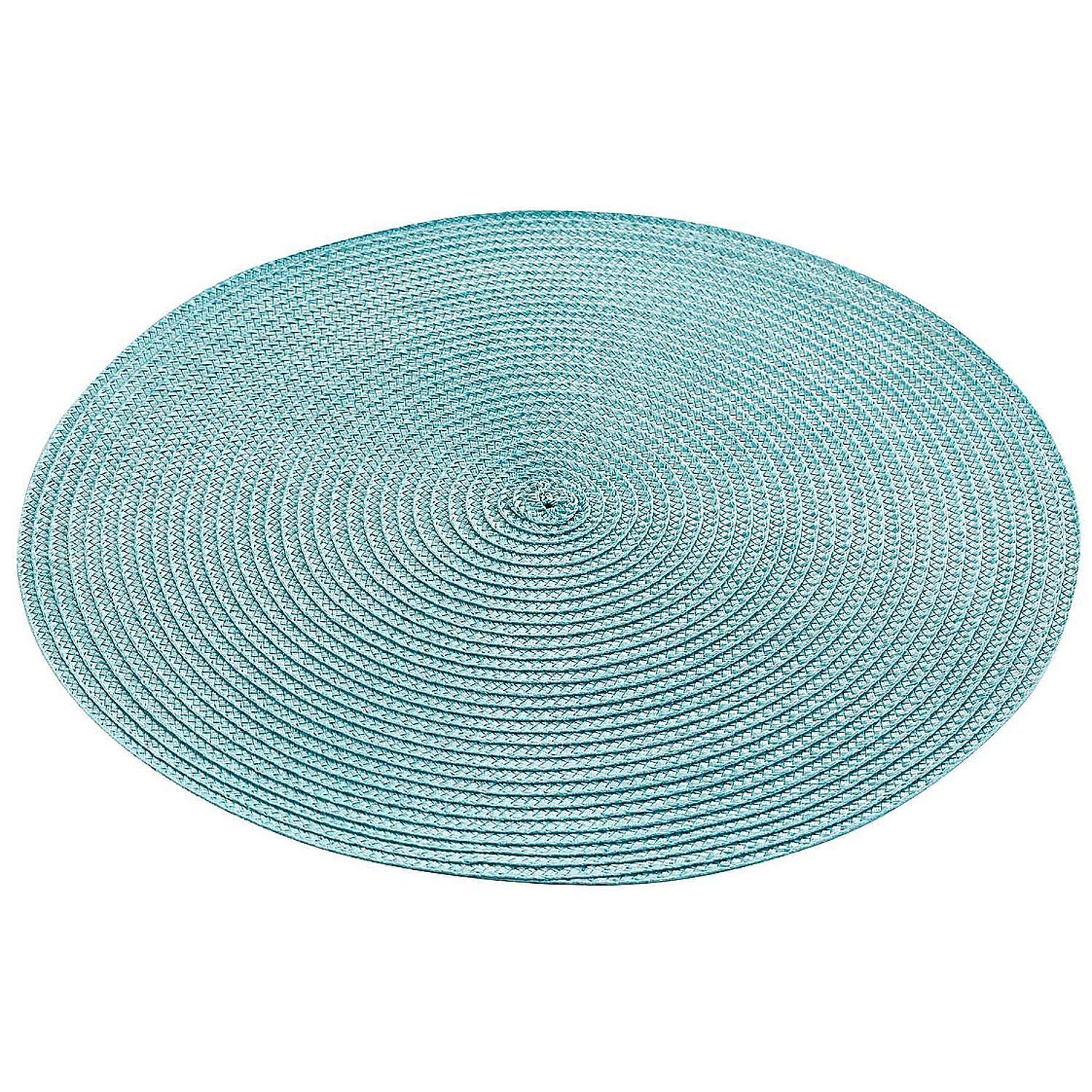 Macosa Home Platzset Unterlage Esstisch Tischdeko Untersetzer, (4-St), Tischsets Platzsets rund im 4er-Set, Ø 35 cm, abwischbar, türkis