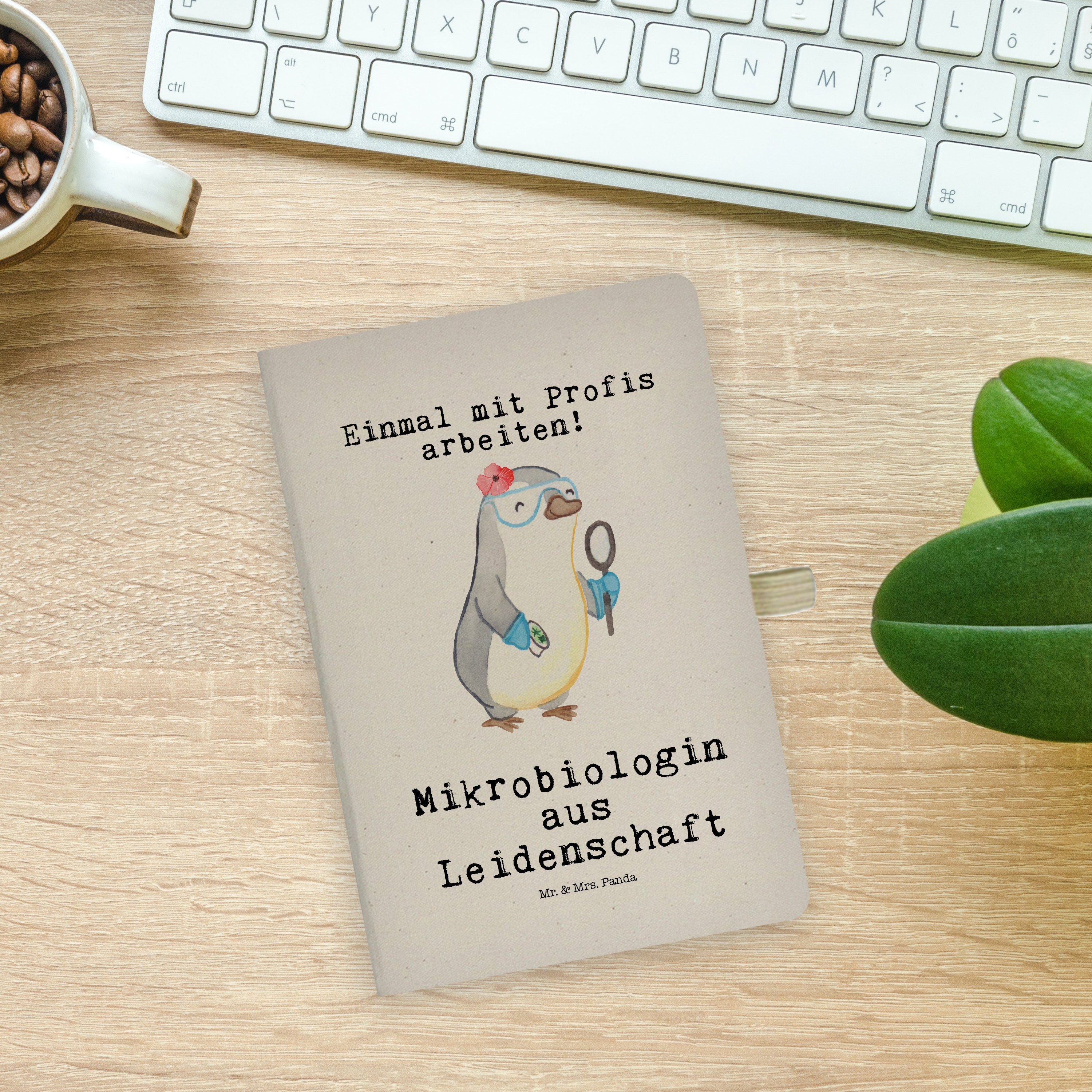 Leidenschaft Geschenk, Panda - & Notizbuch Mrs. Transparent Panda & Mr. L Forschung, - aus Mr. Mrs. Mikrobiologin