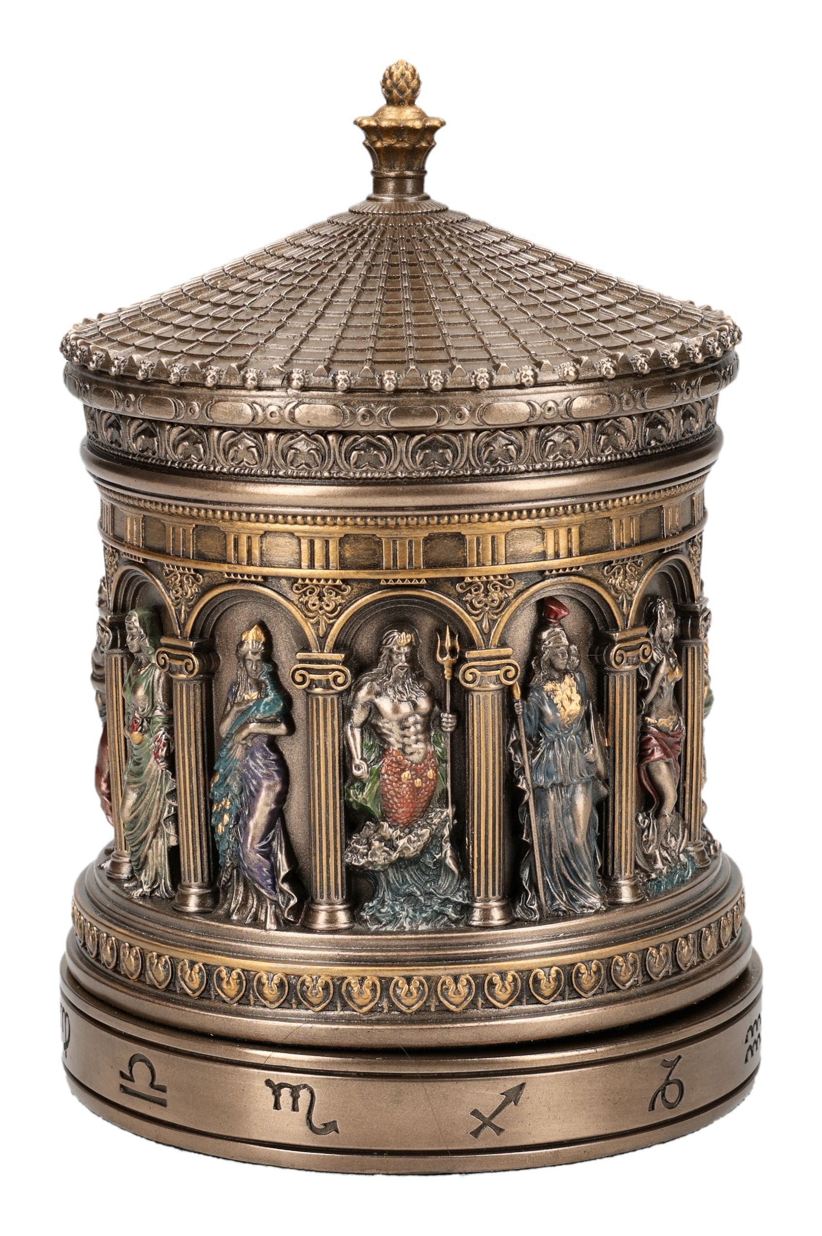 Figuren Shop GmbH Dekoobjekt Veronese Schmuckdose – Götter Statue griechische Mythologie 16 cm Deko
