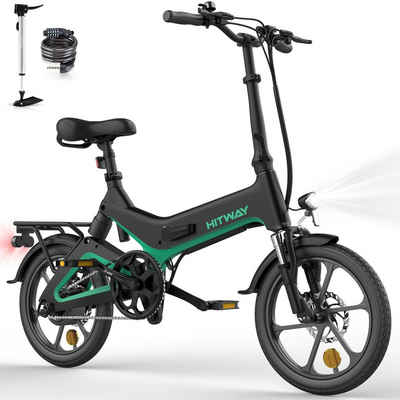 ELEKGO E-Bike 16" Elektrofahrrad mit 280,8Wh Akku max 35-70km für Erwachsene, 250W Motor, Klappfahrrad aus Magnesium mit doppelte Dämpfung