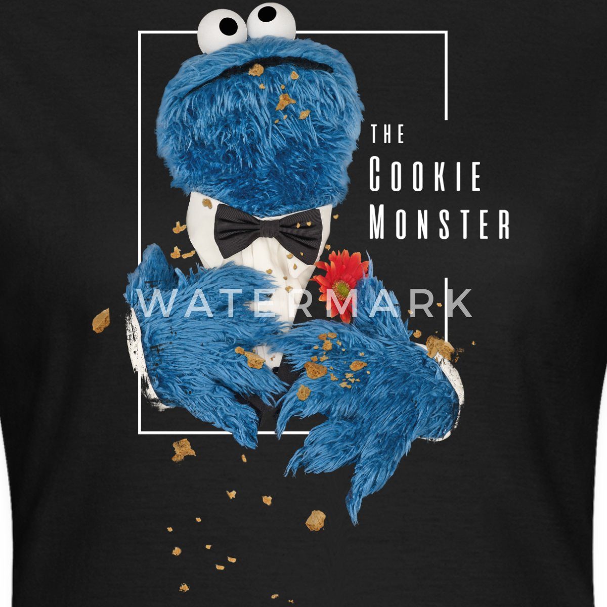 Spreadshirt T-Shirt Sesamstraße The Cookie Monster Frauen T-Shirt (1-tlg)
