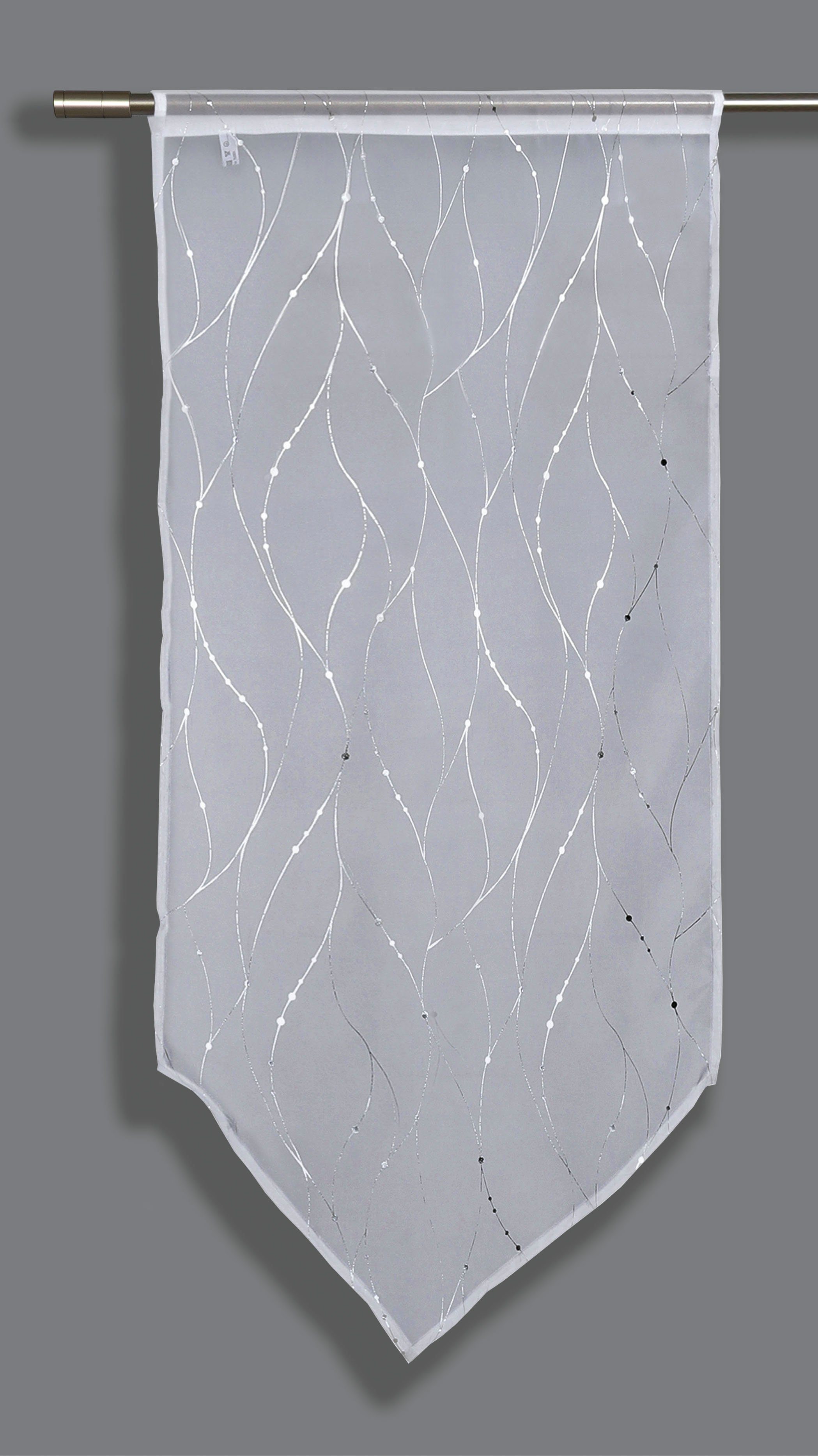 Panneaux (1 St), transparent, Stangendurchzug Stoff GARDINIA, Silberdruck, Voile