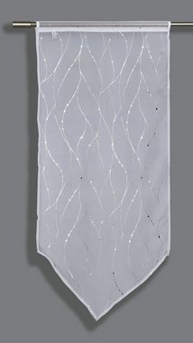 Panneaux Silberdruck, GARDINIA, Stangendurchzug (1 St), transparent, Stoff Voile