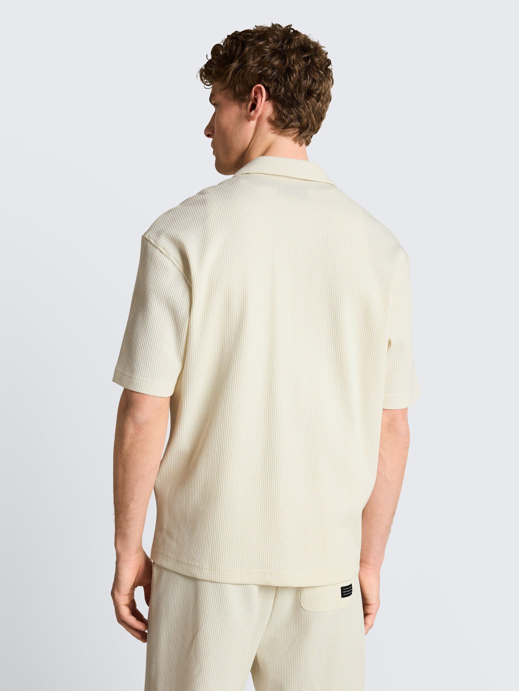 TOM TAILOR Denim Kurzarmhemd Blusen & Shirts Relaxed Fit Resort Hemd mit Waffelstruktur