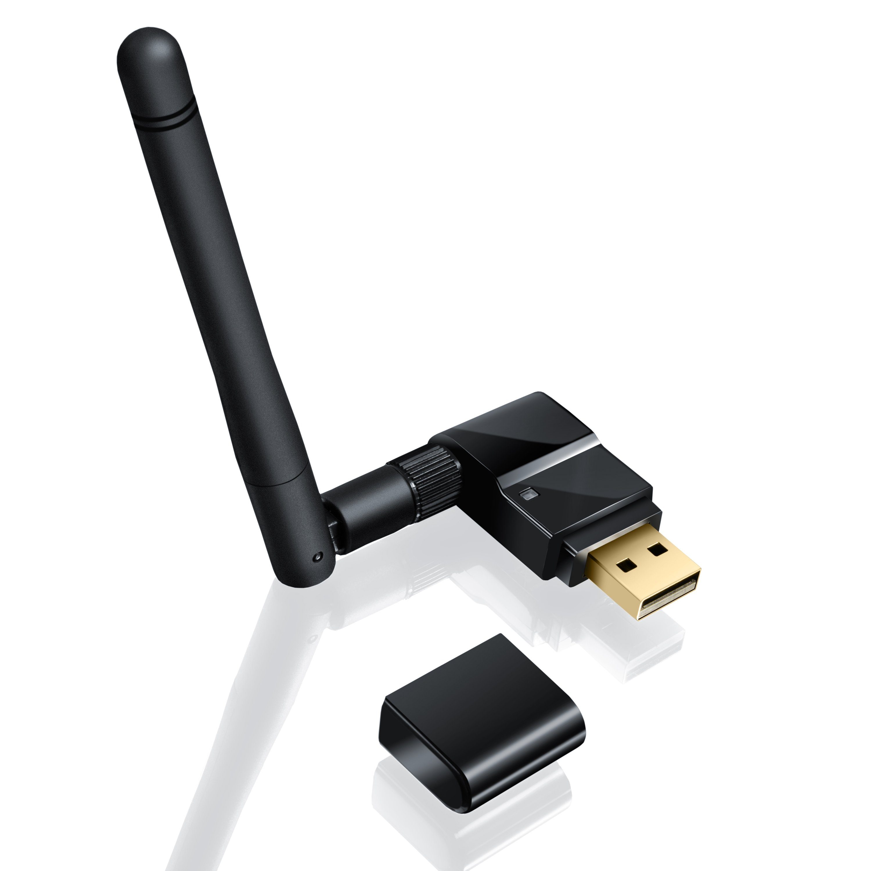 CSL WLAN-Dongle, 300 Mbit/s WiFi Stick mit Antenne 802.11n/b/g, SMA, hohe Reichweite