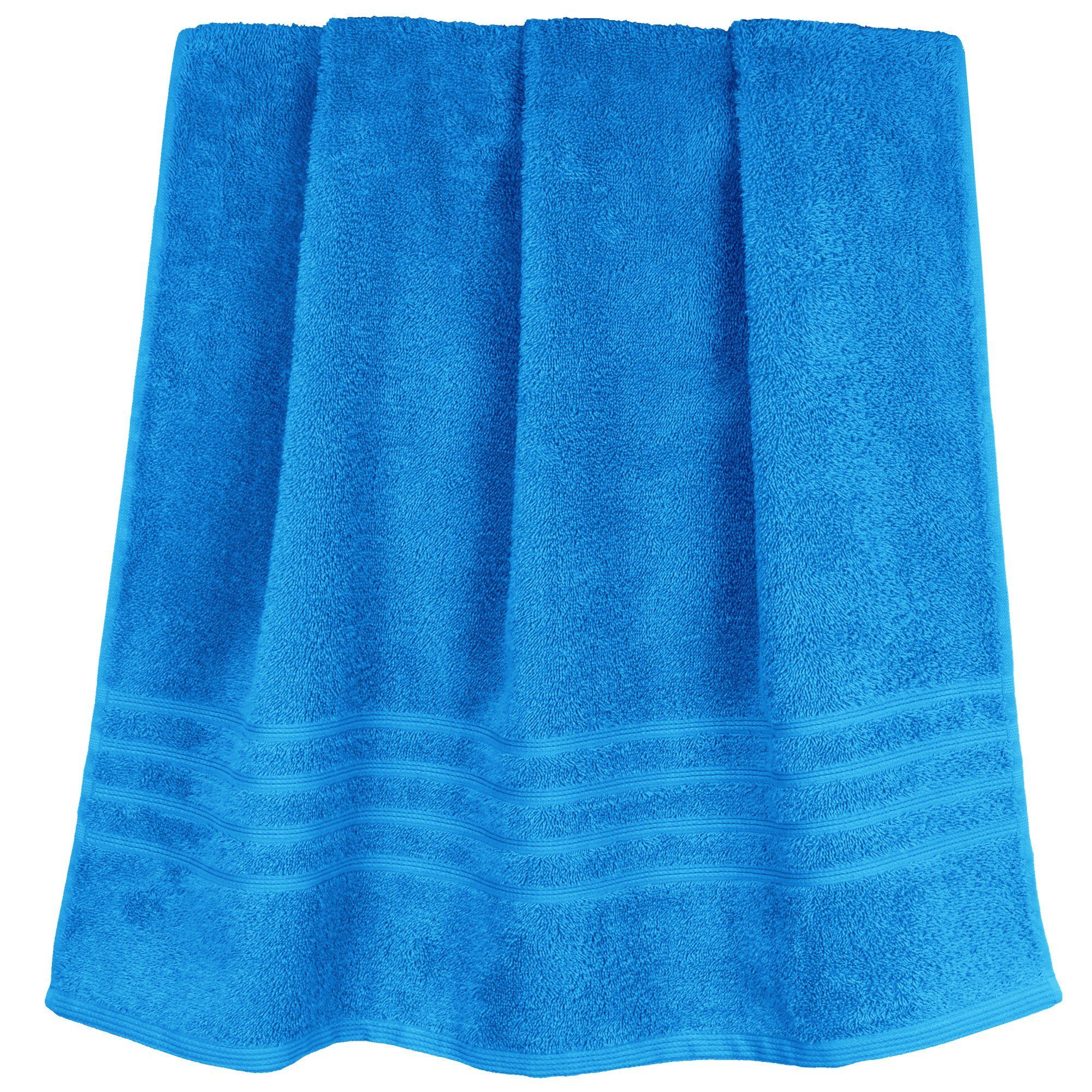 Lashuma Handtuch Set - Handtuchset Blaue Frottee, Baumwollhandtücher Marine 8-tlg), im (Set, Capri London
