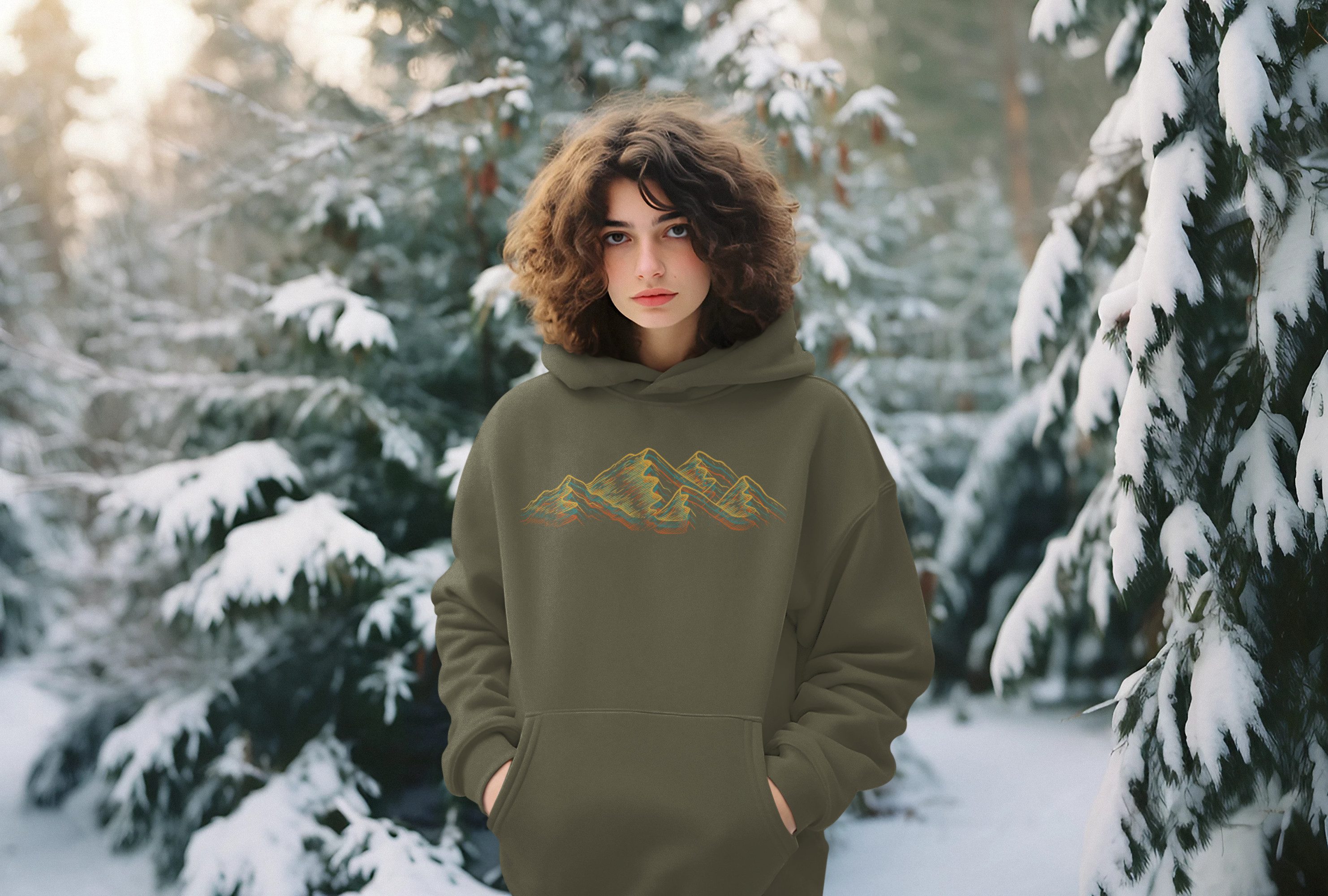 Baddery Kapuzenpullover Hoodie: "Alpen" - Kletter günstig online kaufen