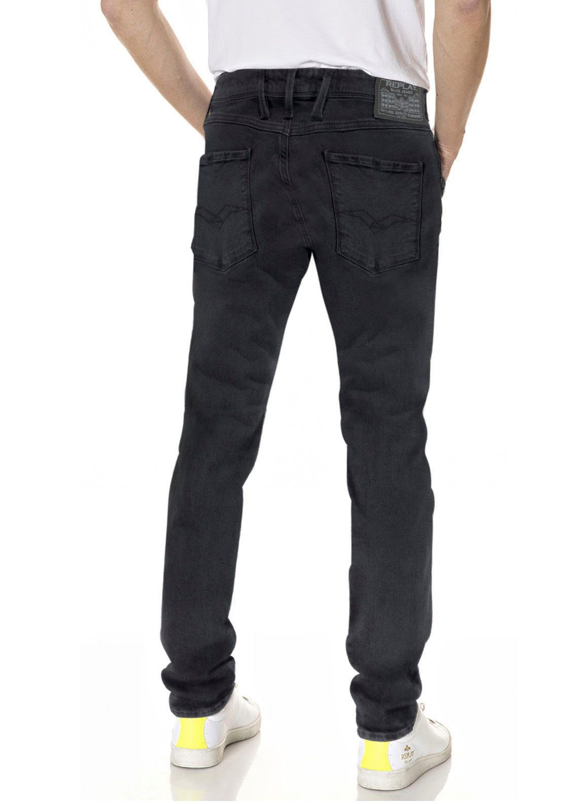 Slim-fit-Jeans Replay ANBASS black-wash