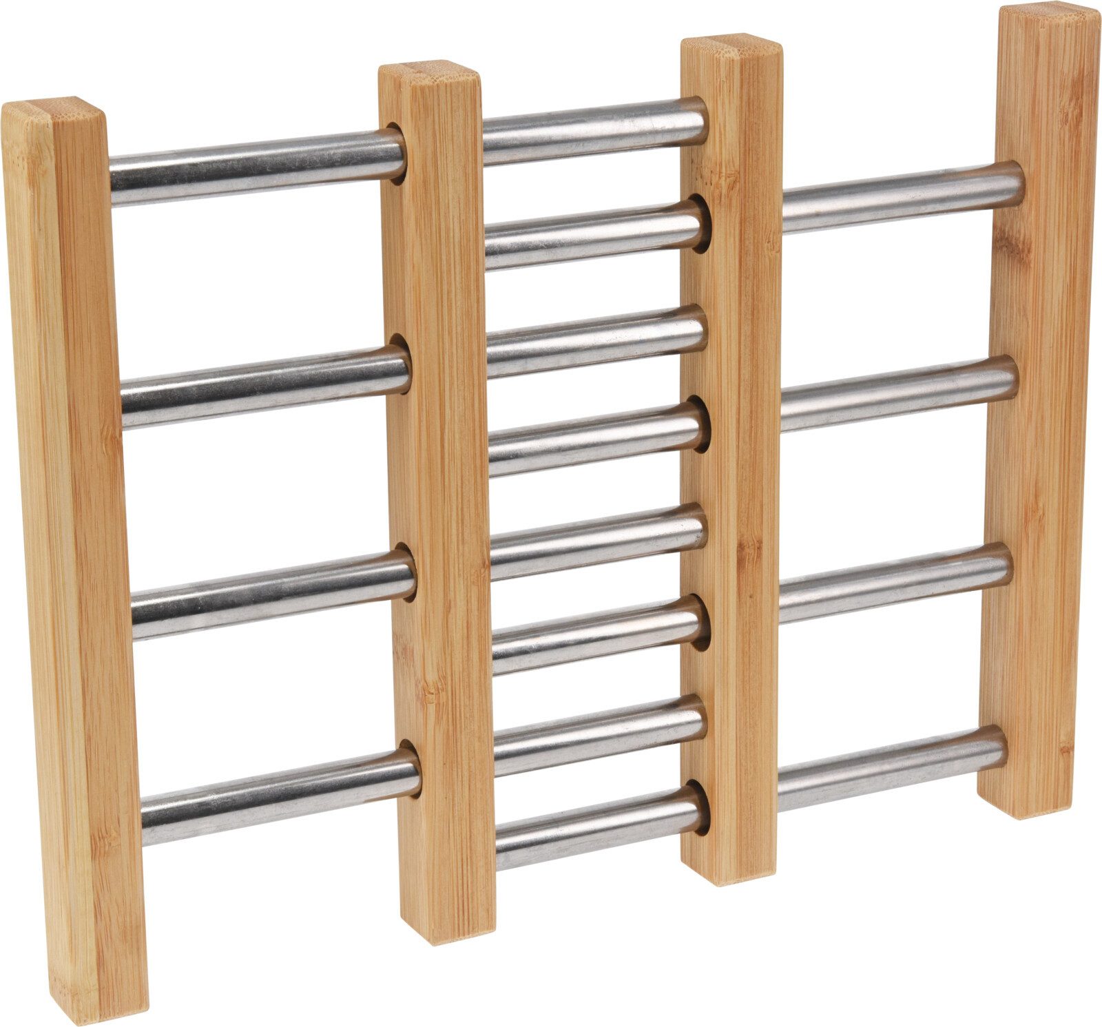 Koopman Topfuntersetzer Topfunterlage Untersetzer Hitzeunterlage Pfannenunterlage 34x22cm, Stück, 1-tlg., Ausziehbar, Bambus, Breite von 21,5-34,5cm, Edelstahl, Flexibel