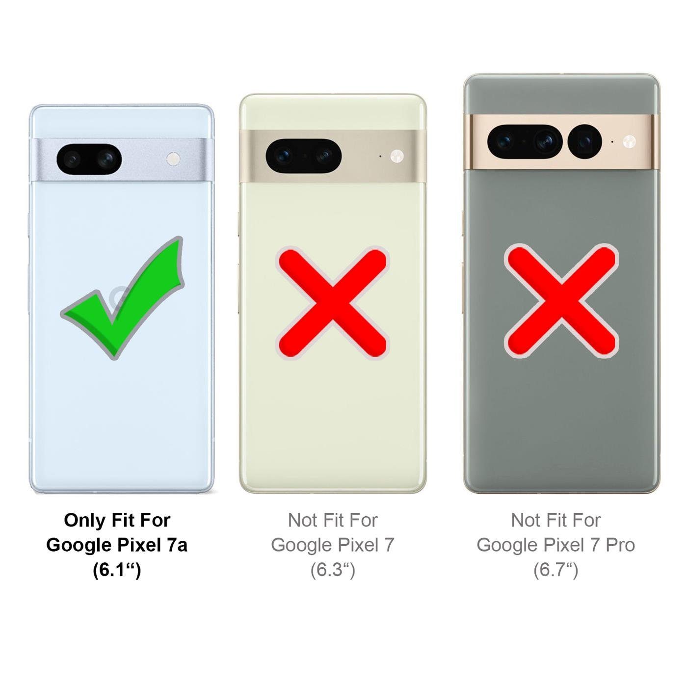 CoolGadget Handyhülle Klapptasche Wallet Kartenfach für Google Pixel 7a 6,1 Zoll, Ultra Slim Flip Case Hülle Klapphülle Cover Schutzhülle