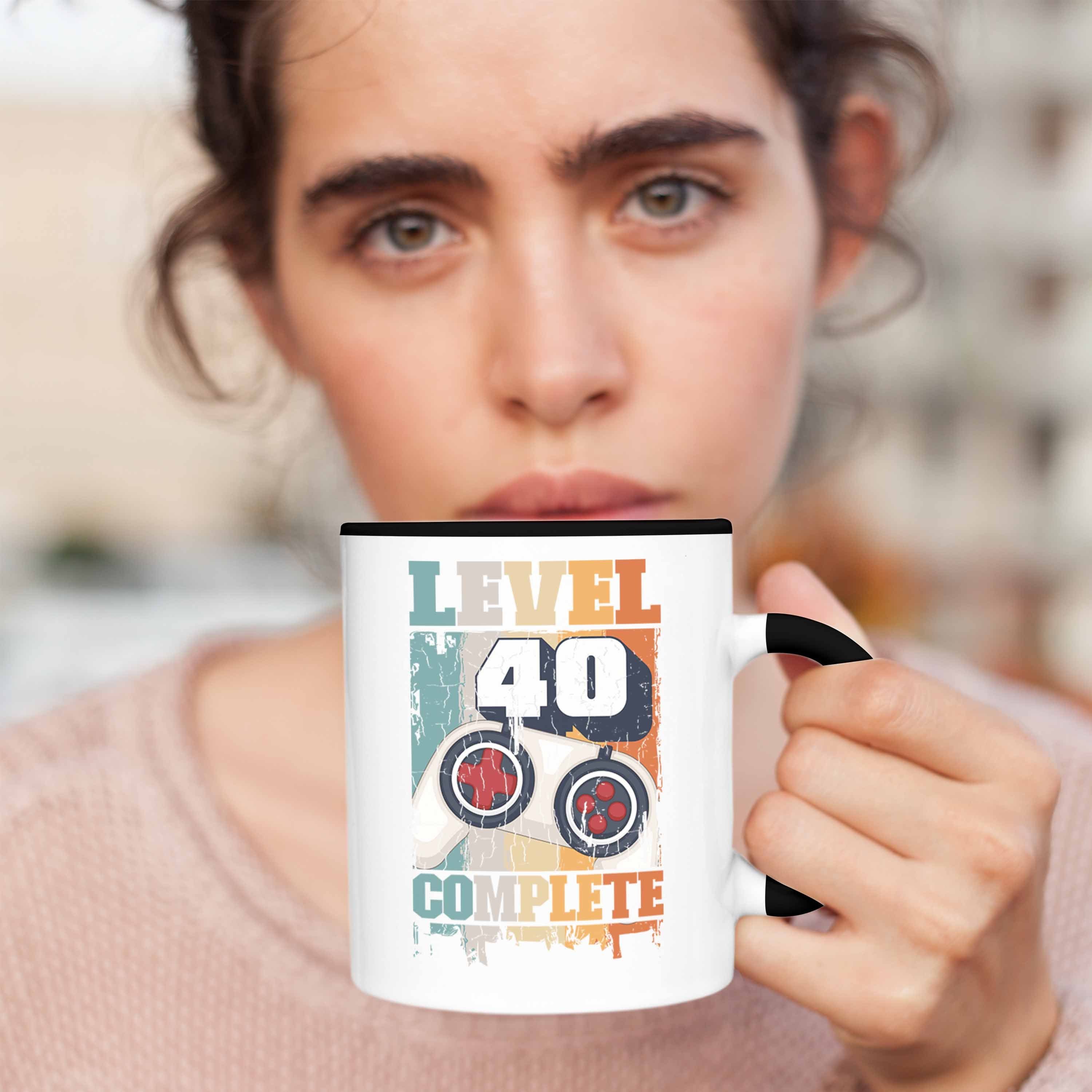 Geschenke 40. Schwarz 40 Tasse Mann - Geschenkidee Männer Geschenk Trendation 40er Lustig Mutter Tasse Trendation Vater Gamer Geburtstag