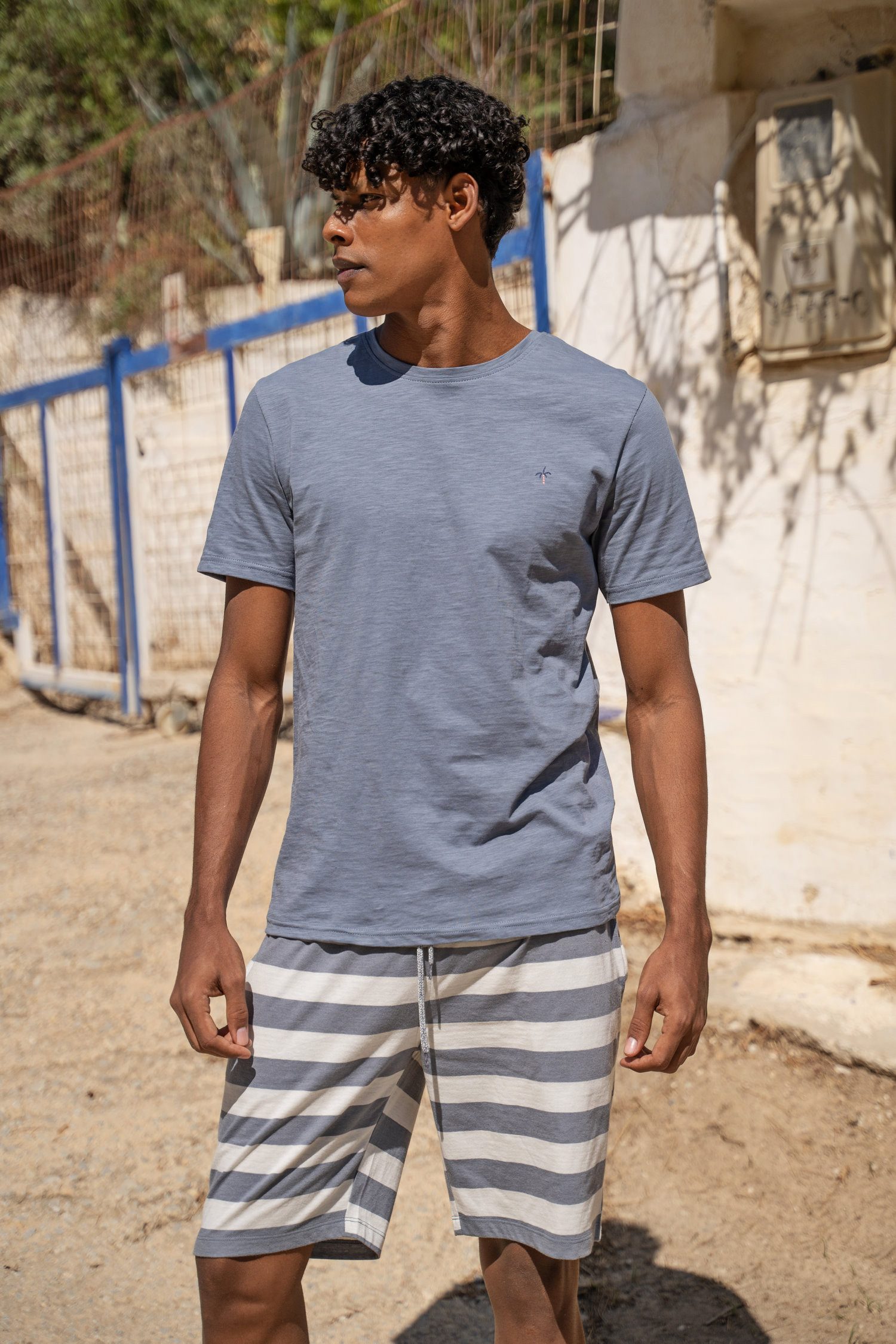 Phil & Co. Shorty Modischer Herren Pyjama kurz (2 tlg) Baumwolle günstig online kaufen