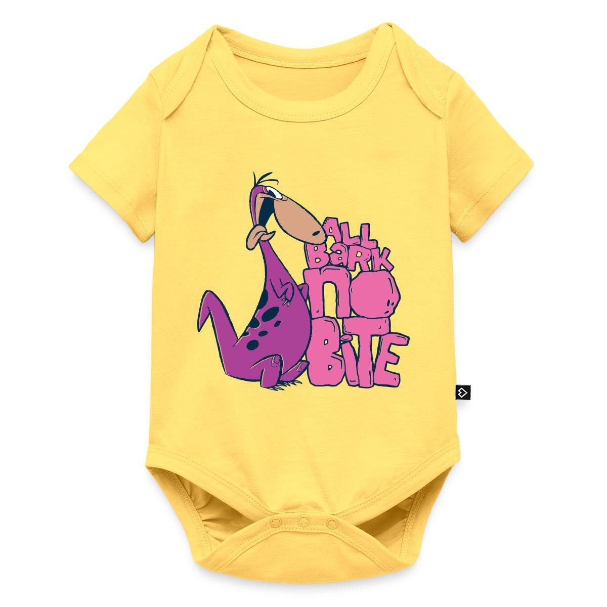 Kurzarmbody The Flintstones Dino Spruch All Bark No Bite Kurzarm Tages Baby Body