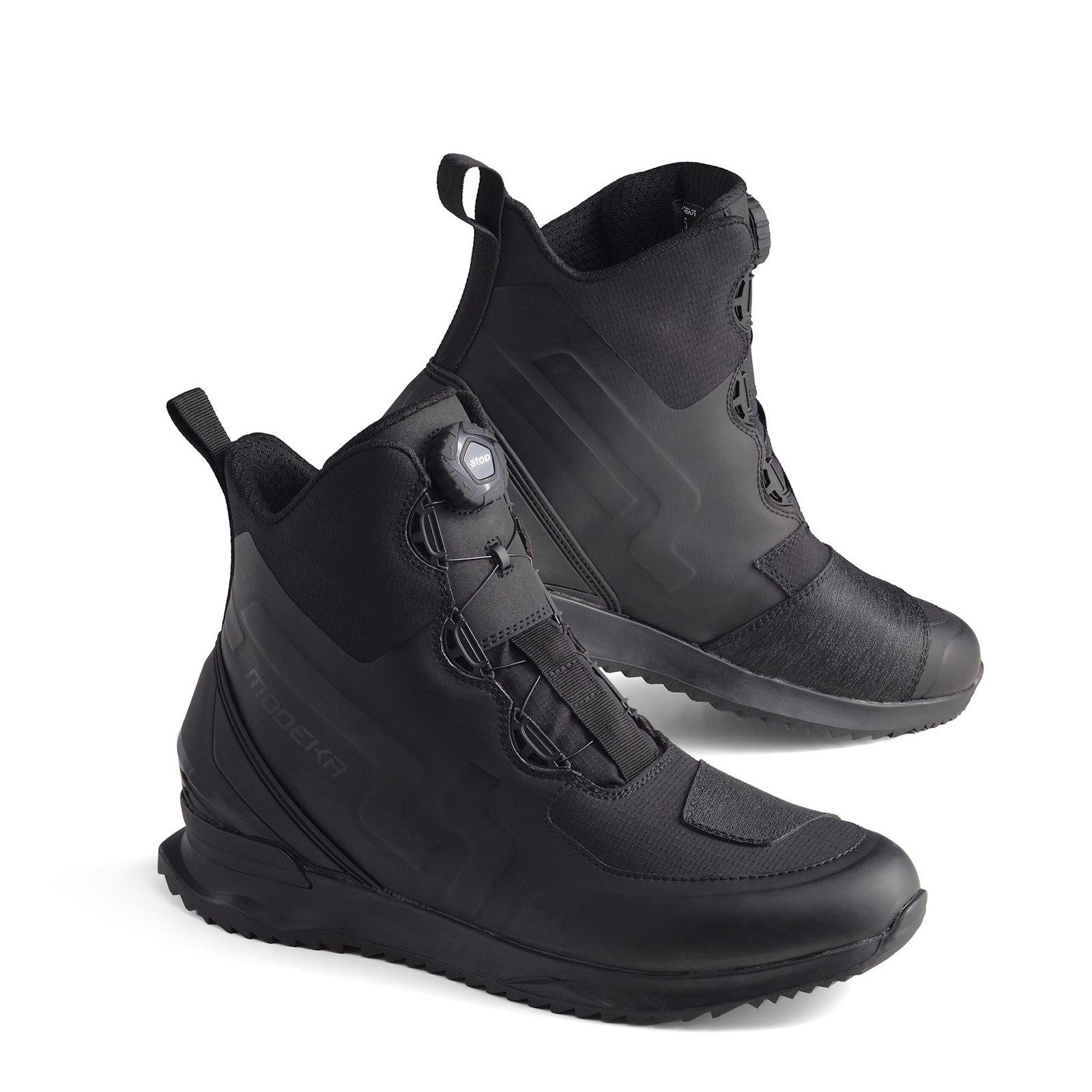Modeka Modeka Pounce Motorradschuhe Schwarz 46 Motorradstiefel (Packung, Antistatische und Öl- und Benzinfeste Sohle) motorradschuhe für herren