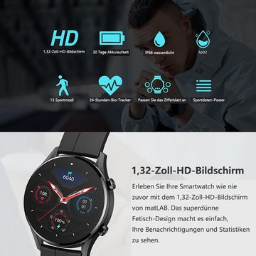 Fine Life Pro W12 Smartwatch (1.32 Zoll)