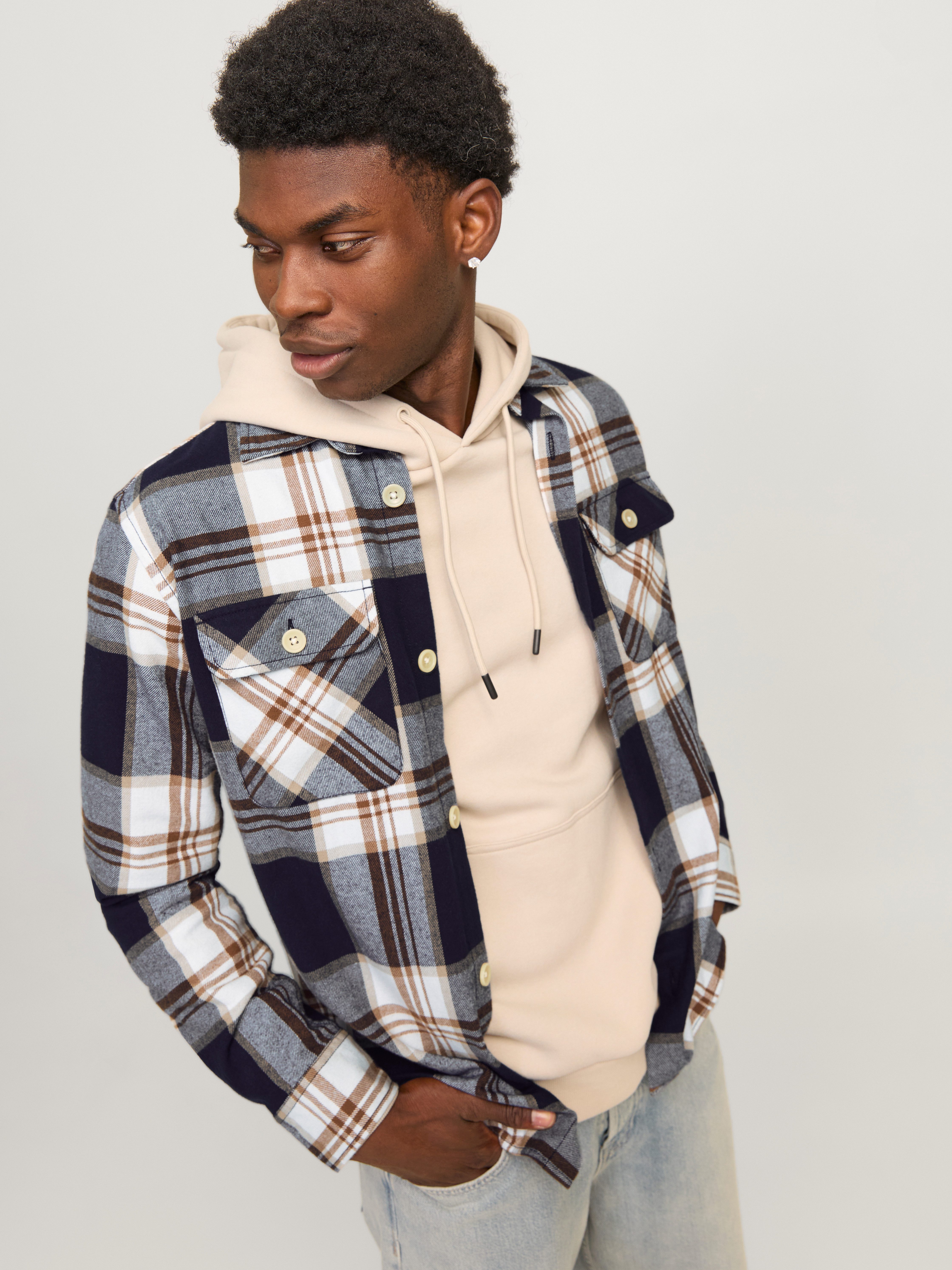 Jack & Jones Langarmhemd JJEDARREN OVERSHIRT günstig online kaufen