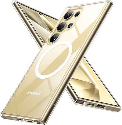 MSM Handyhülle Hülle für Samsung Galaxy S24 Ultra MagSafe Hard Case Klar