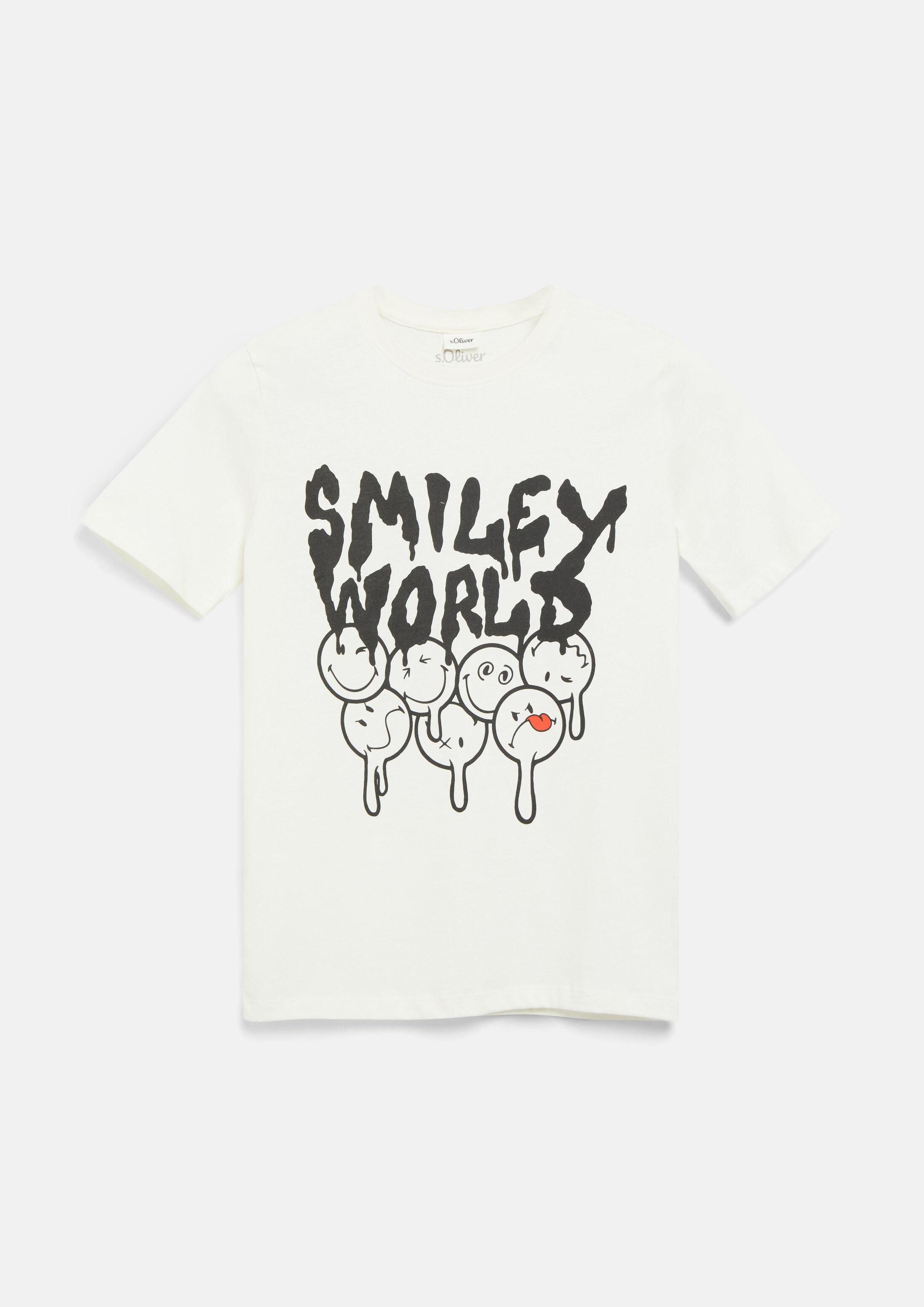 s.Oliver Kurzarmshirt T-Shirt Smiley® T-Shirt mit Print