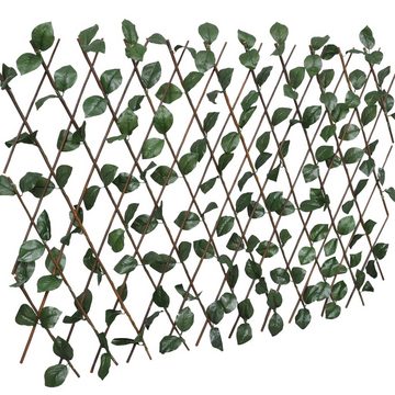 vidaXL Gartenzaun Weidenzaun-Rankgitter 5 Stk. mit künstlichen Blättern 180x30 cm, (5-St)