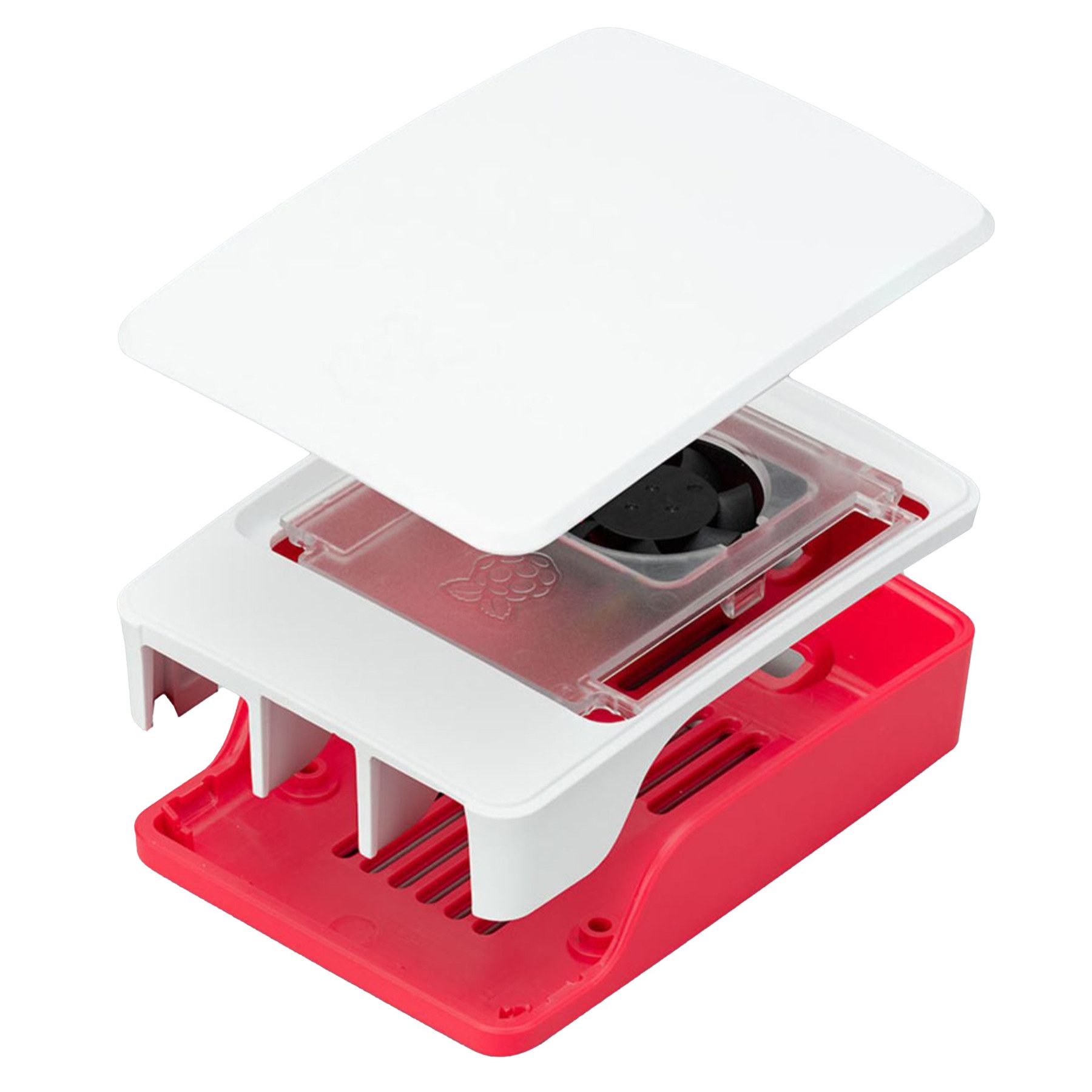 RASPBERRY PI 5 Gehäuse, weiß/rot Mini-PC