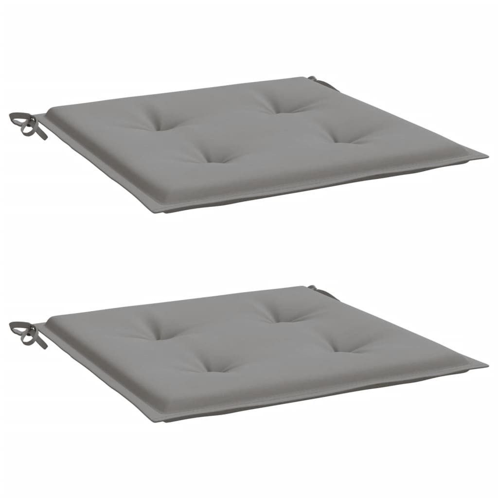 vidaXL Sitzauflage Gartenstuhl-Kissen 2 Stk. Grau günstig online kaufen