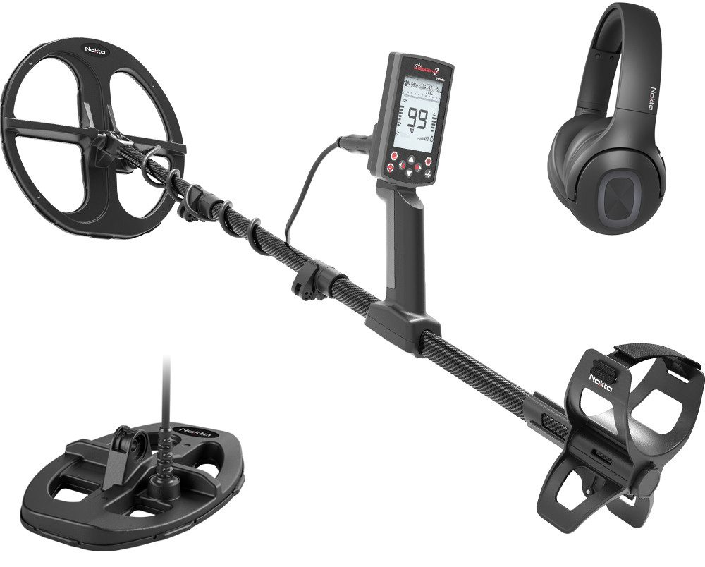 Nokta Metalldetektor The Legend 2 Professioneller Multifrequenz-High End Detektor, VLF, Wechselbare Suchfrequenz, Gleichzeitige Multifrequenz