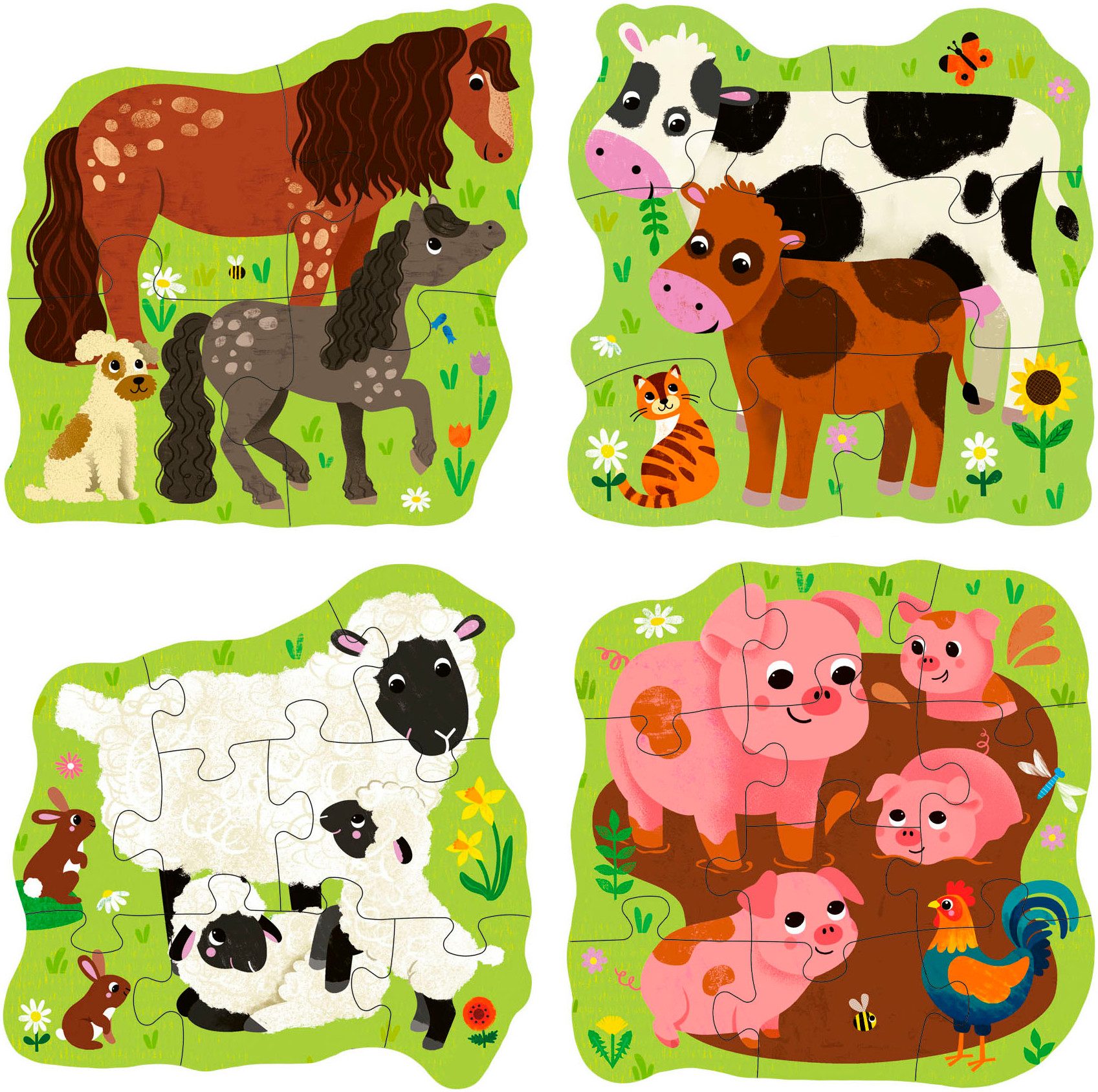 Ravensburger Puzzle PuzzleUP!, Bauernhoftiere, 28 Puzzleteile, Made in Europe