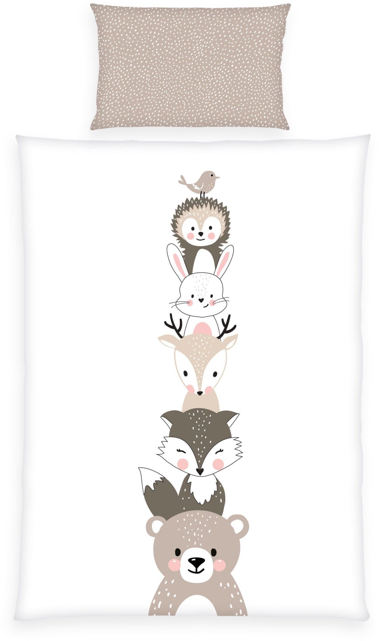 Baby Best Renforcé Wende-Bettwäsche Woodland Crew 40x60 / 100x135 cm