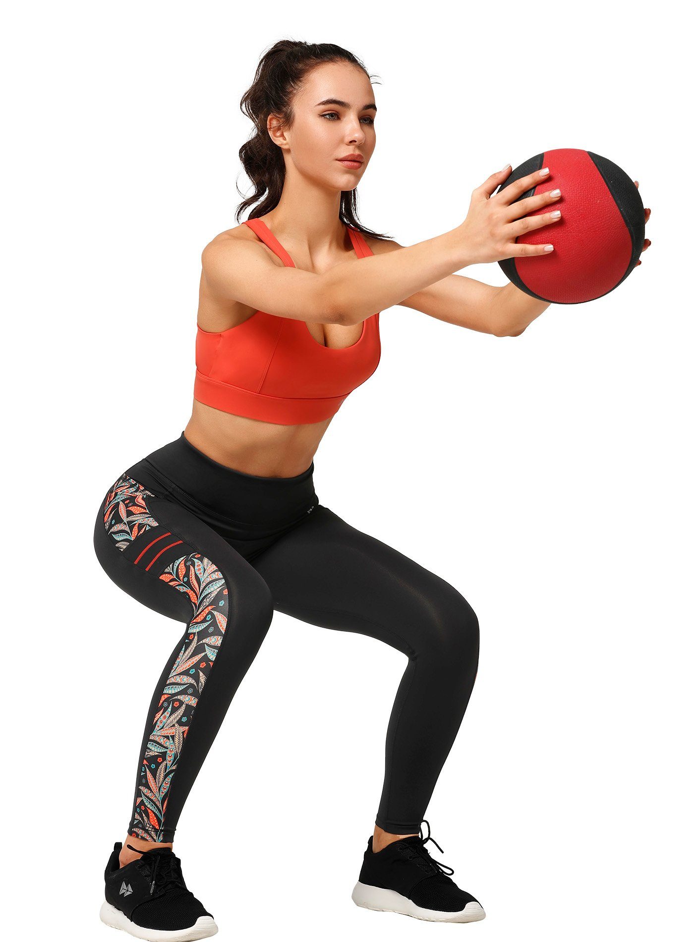 Yvette Leggings Printed Damen Sporthose mit Tache Blickdicht high waist 314C06 – Bild 5 von 5