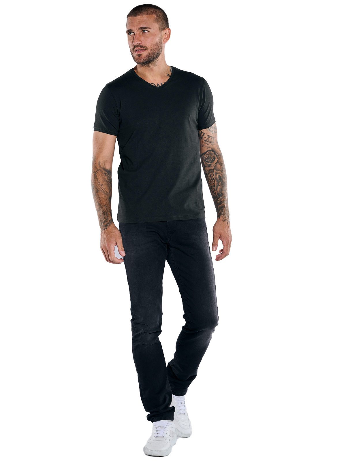 emilio adani T-Shirt Herren T-Shirt "My Favorite", Schwarz